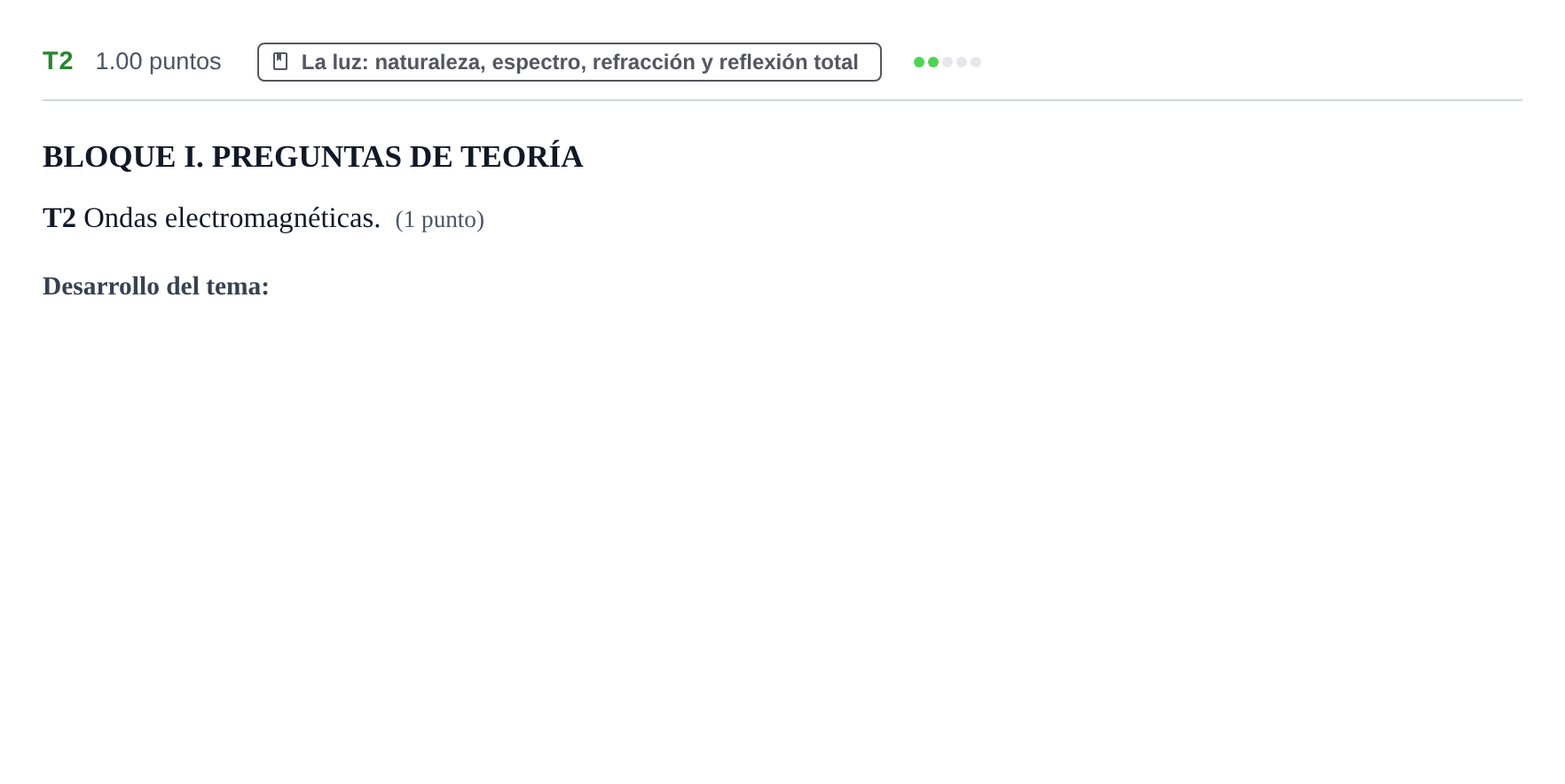 Enunciado: Ejercicio T2 · Física PAU Murcia Ordinaria 2022