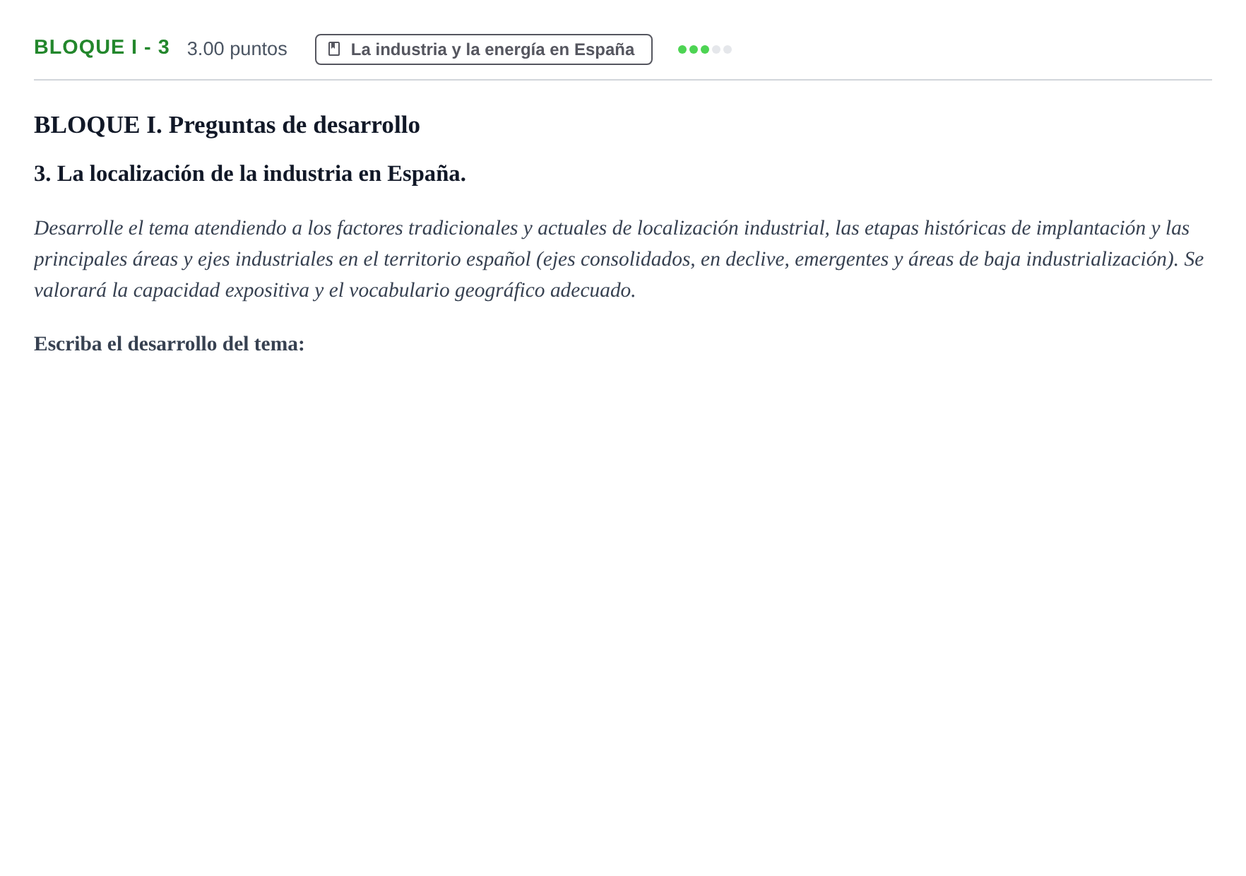 Enunciado: Bloque I - 3 · Geografía PAU Murcia Ordinaria 2022