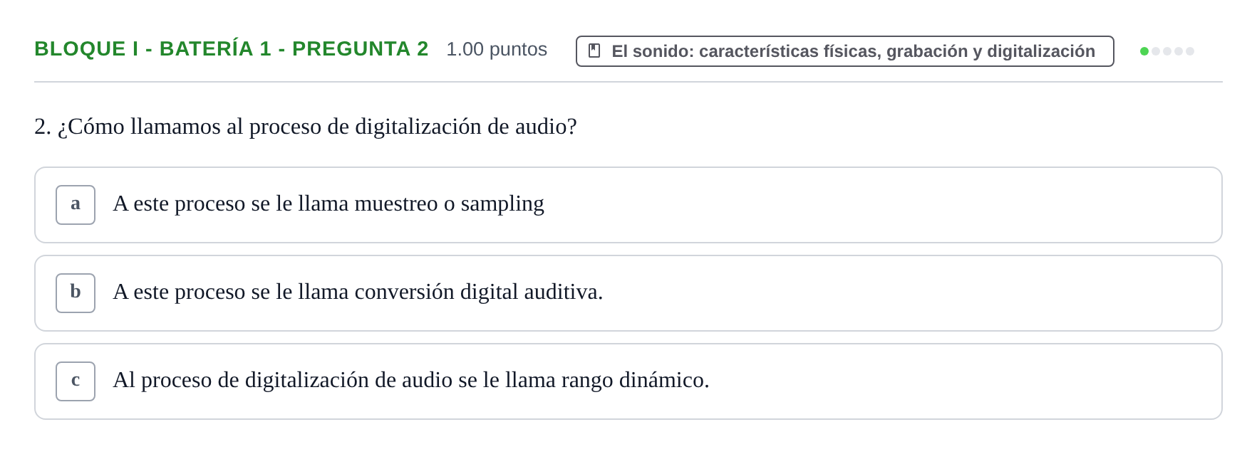 Enunciado: Bloque I - Batería 1 - Pregunta 2 · Cultura Audiovisual II PAU Murcia Ordinaria 2022