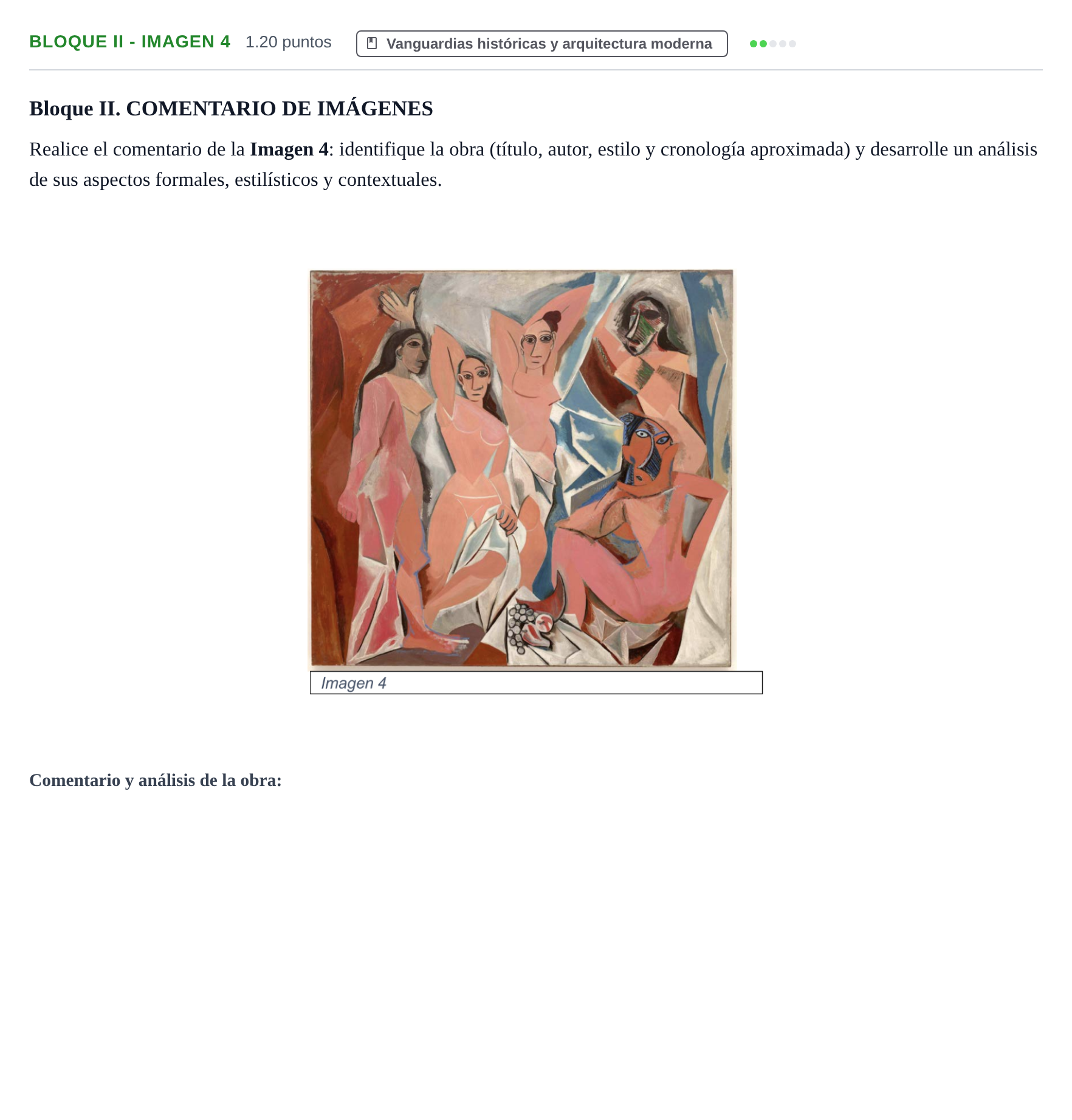 Enunciado: Bloque II - Imagen 4 · Fundamentos Artísticos PAU Murcia Ordinaria 2022