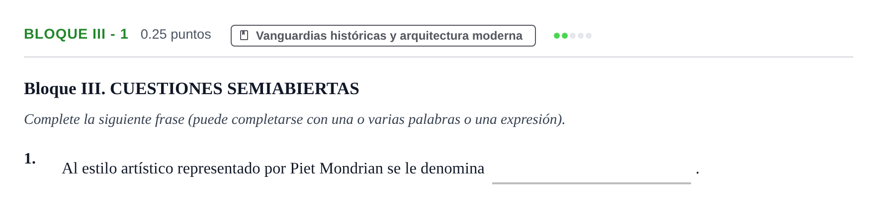 Enunciado: Bloque III - 1 · Fundamentos Artísticos PAU Murcia Ordinaria 2022
