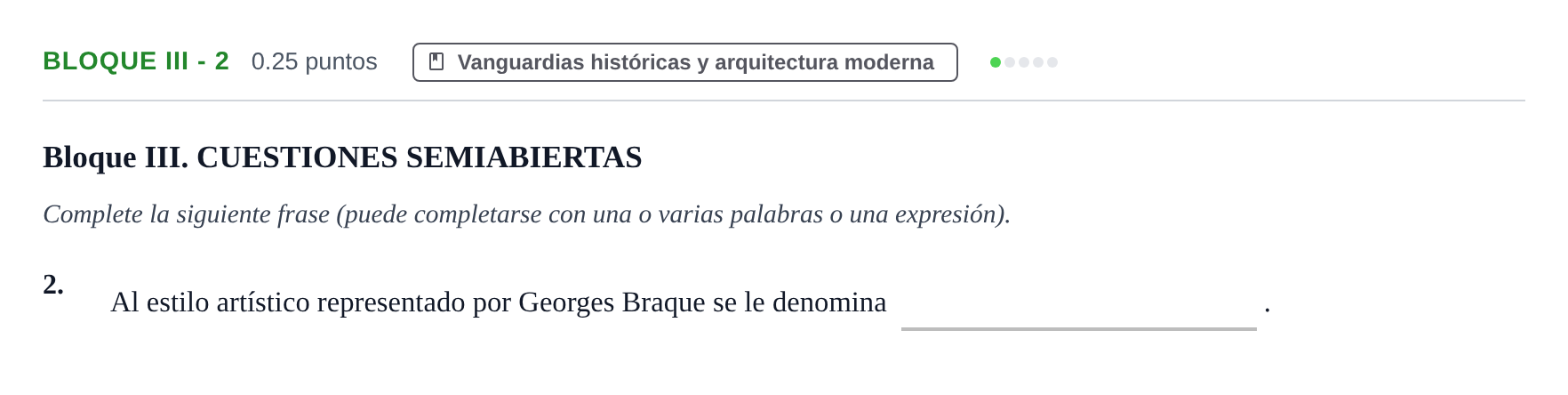 Enunciado: Bloque III - 2 · Fundamentos Artísticos PAU Murcia Ordinaria 2022