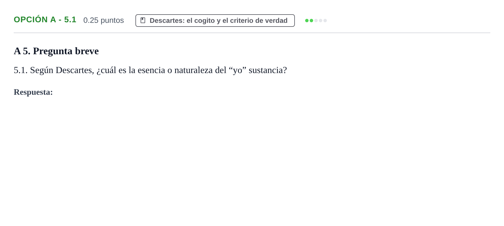 Enunciado: Opción A - 5.1 · Historia de la Filosofía PAU Murcia Ordinaria 2022