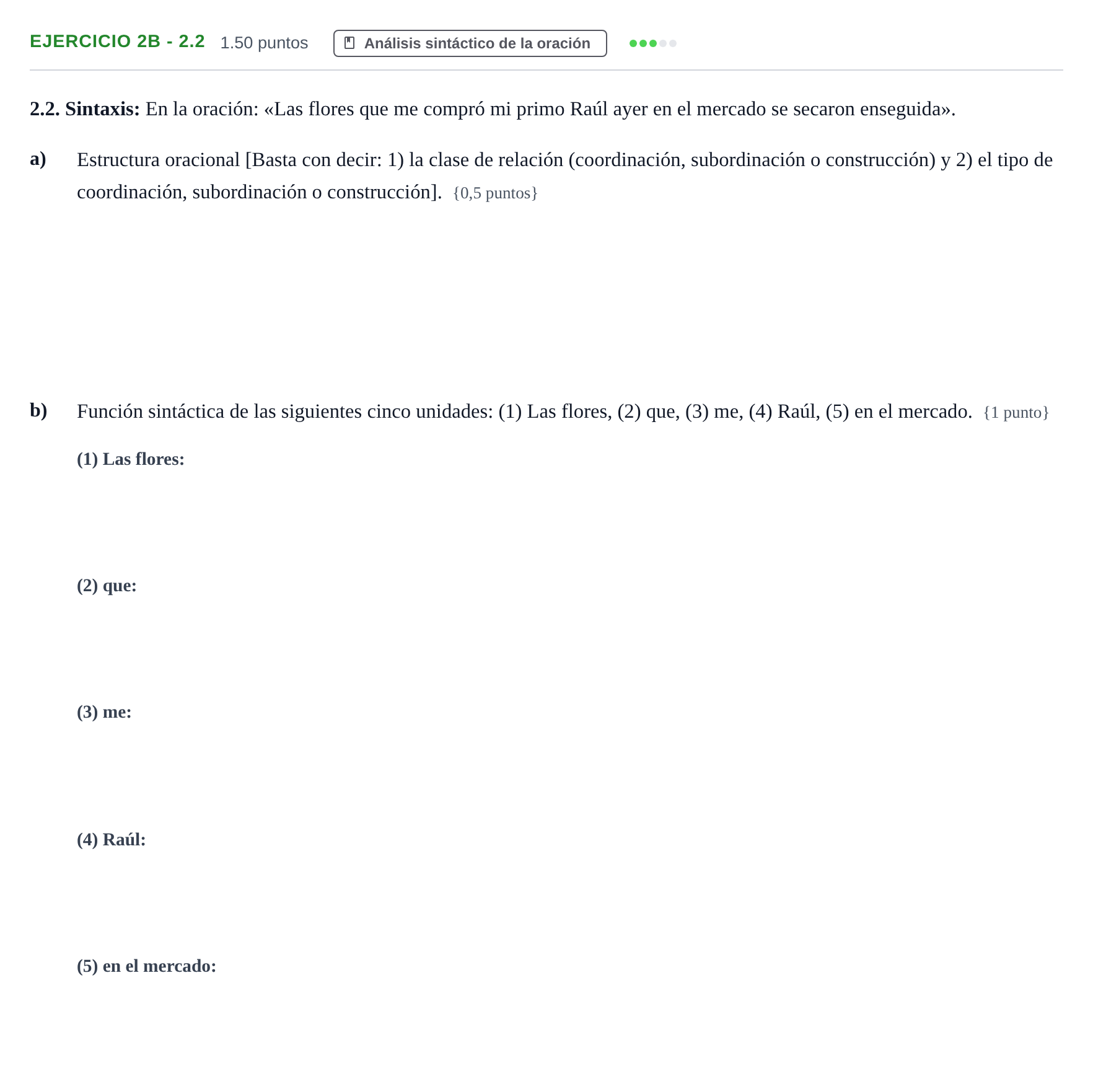 Enunciado: Ejercicio 2B - 2.2 · Lengua Castellana y Literatura II PAU Murcia Ordinaria 2022