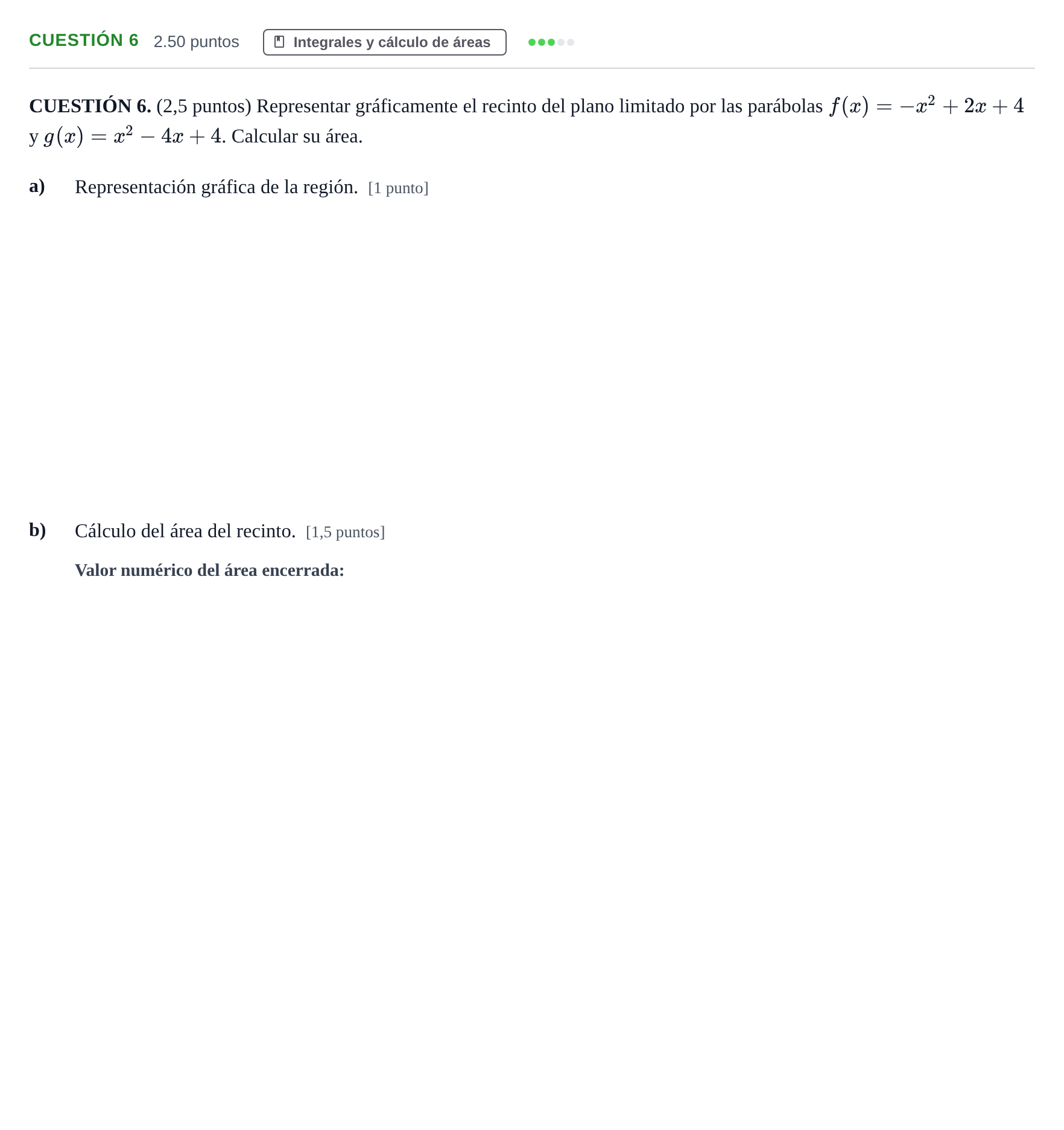 Enunciado: CUESTIÓN 6 · Matemáticas aplicadas a las Ciencias Sociales II PAU Murcia Ordinaria 2022