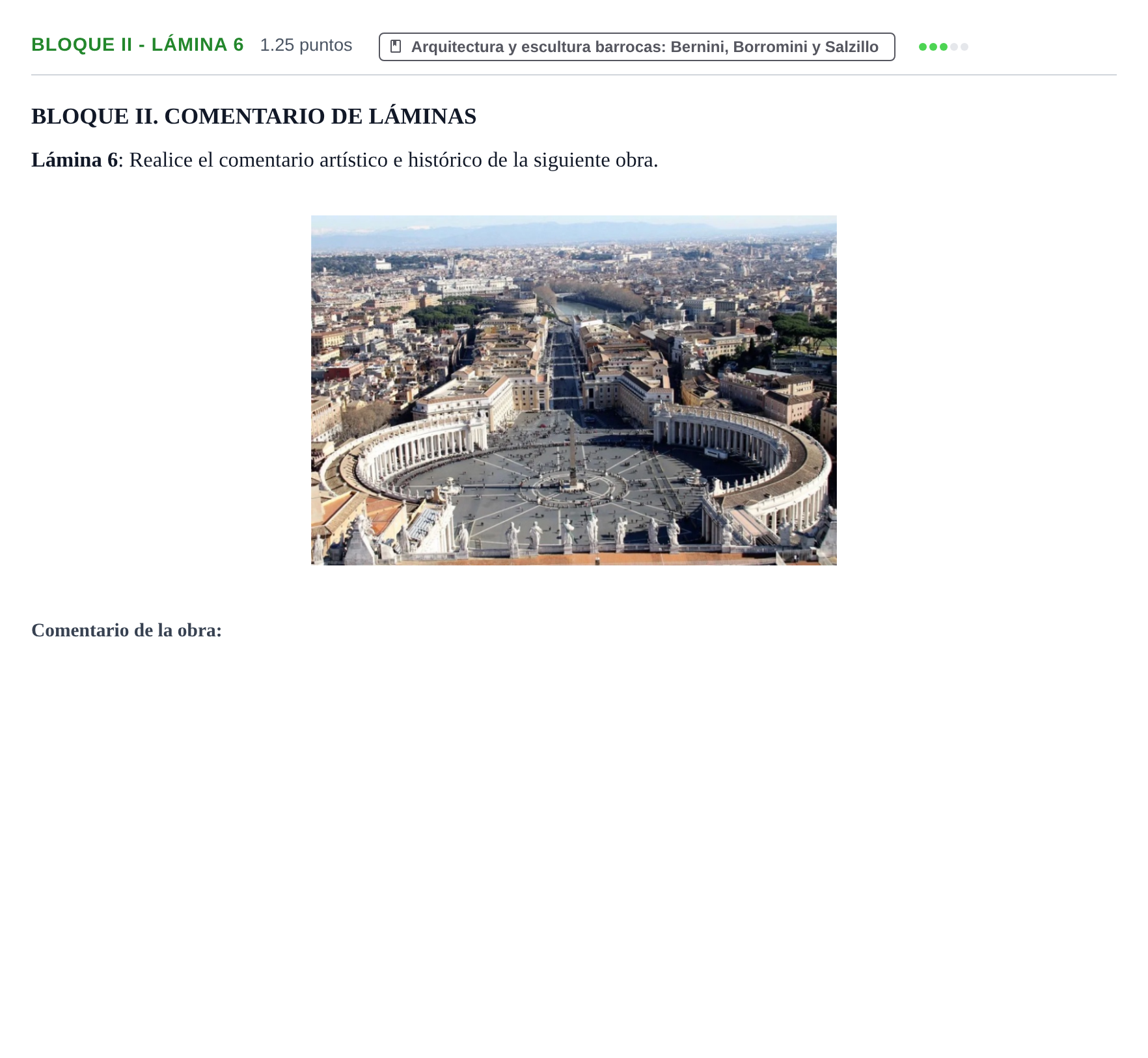 Enunciado: Bloque II - Lámina 6 · Historia del Arte PAU Murcia Ordinaria 2022