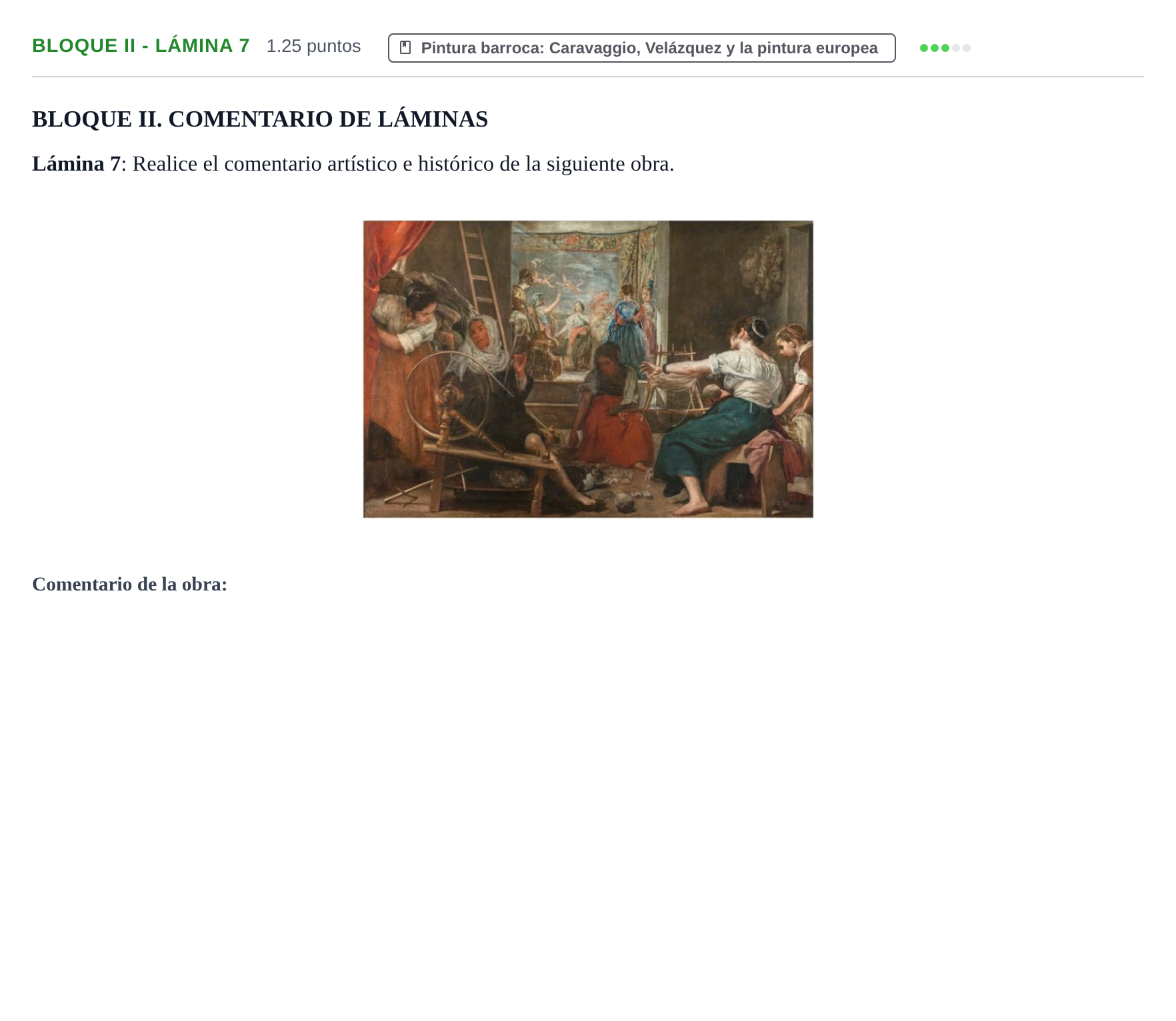 Enunciado: Bloque II - Lámina 7 · Historia del Arte PAU Murcia Ordinaria 2022
