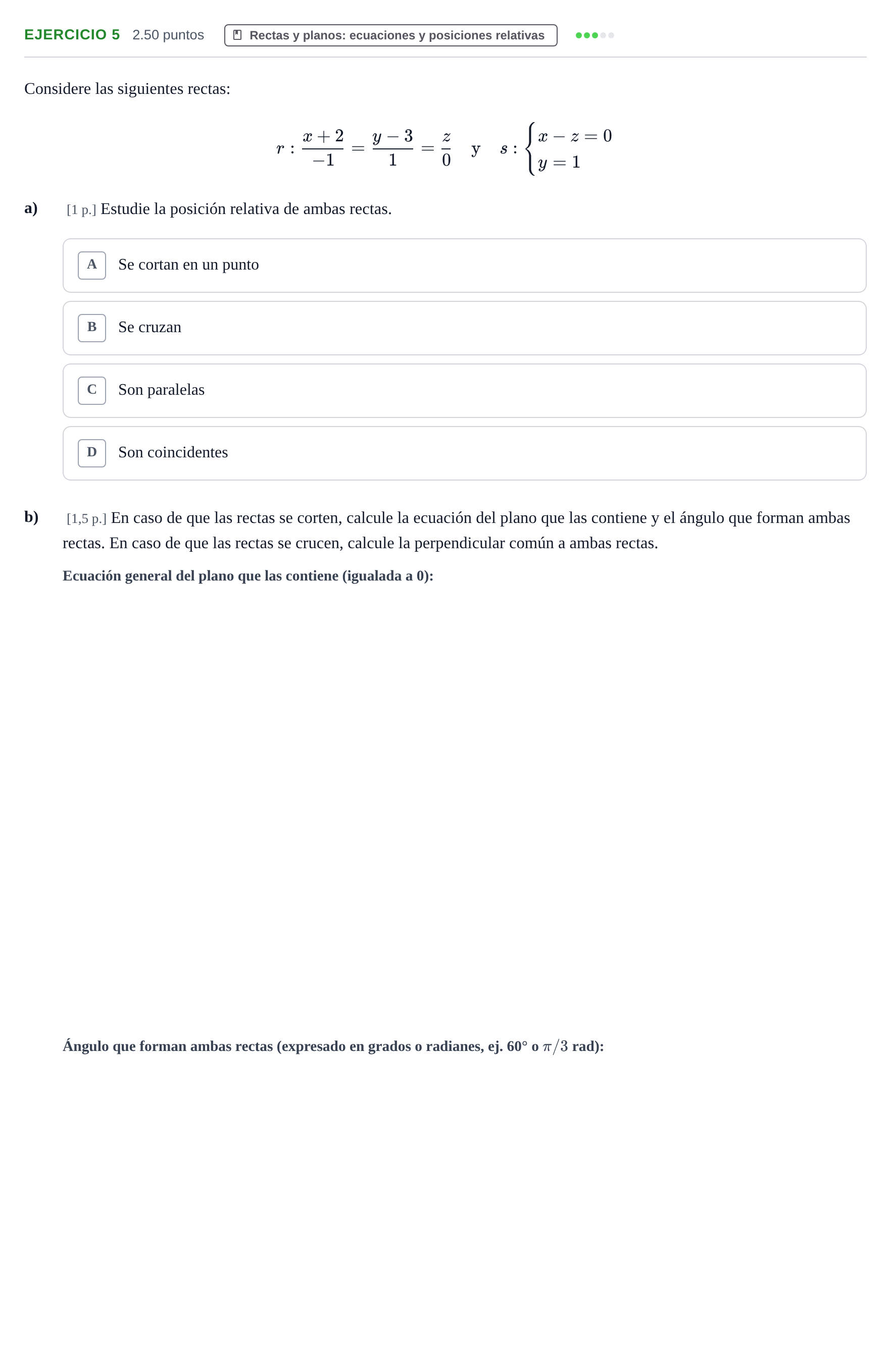 Enunciado: Problema 5 · Matemáticas II PAU Murcia Ordinaria 2022