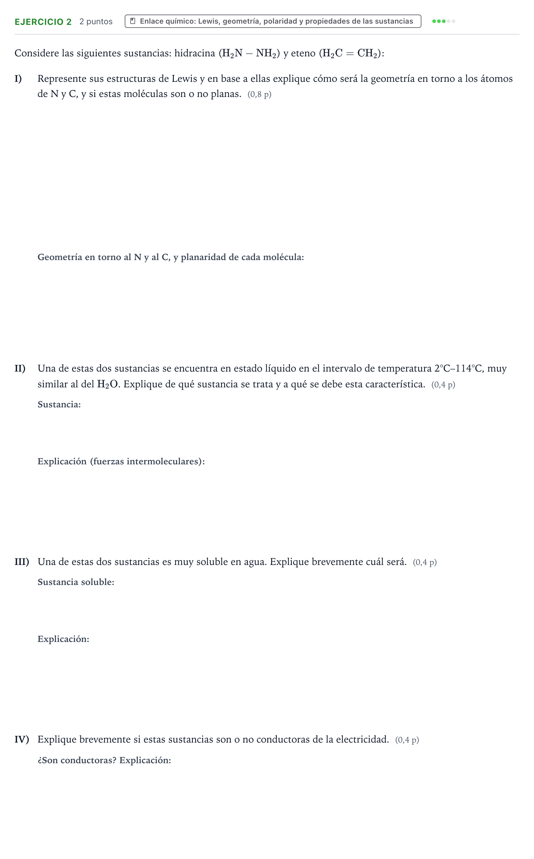 Enunciado: Problema 2 · Química PAU Murcia Ordinaria 2022