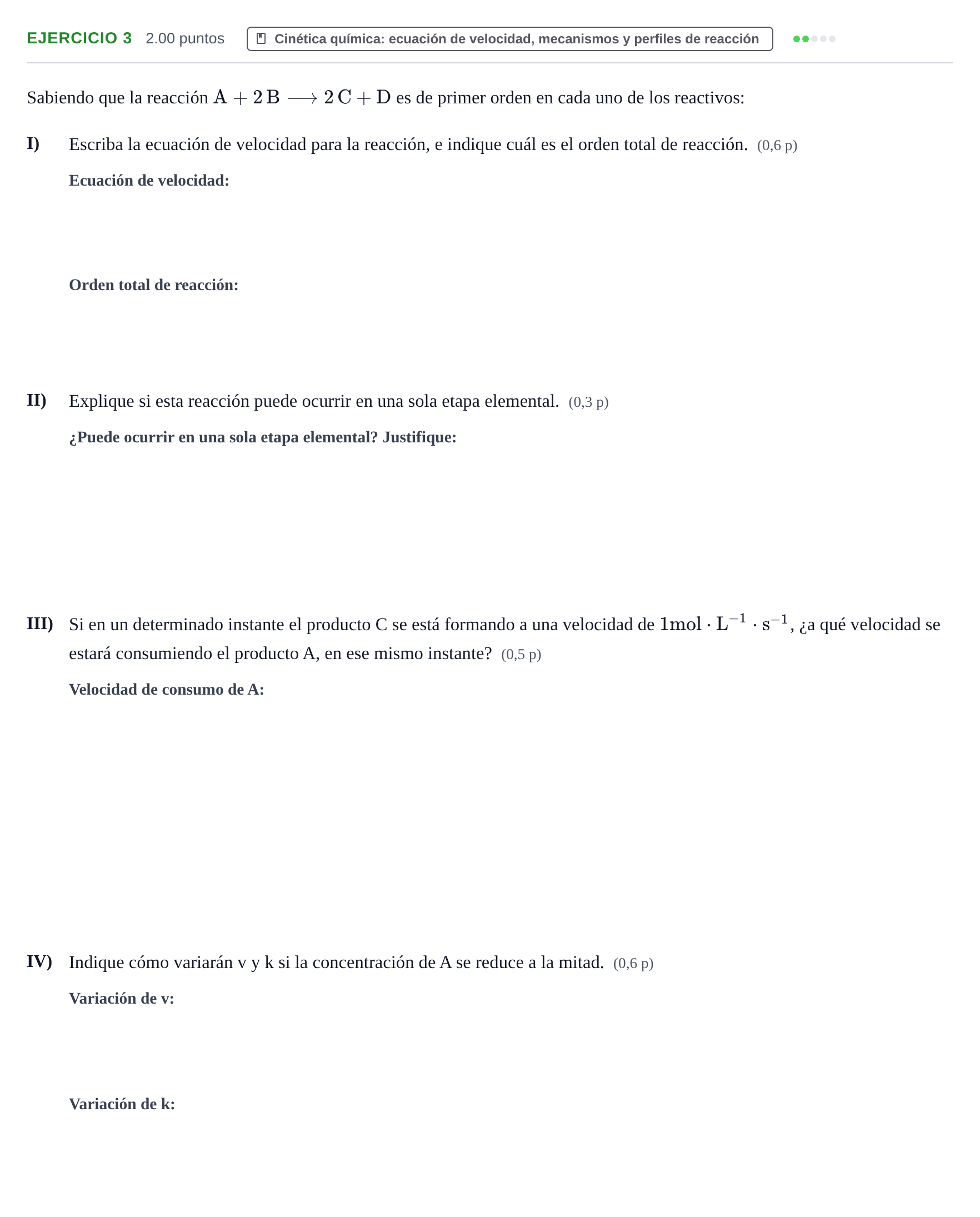 Enunciado: Problema 3 · Química PAU Murcia Ordinaria 2022