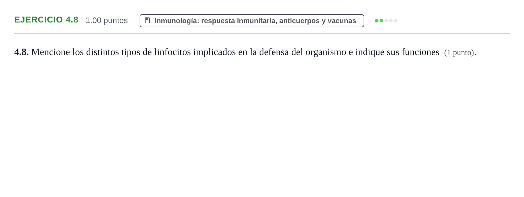 Enunciado: Ejercicio 4.8 · Biología PAU Murcia Extraordinaria 2022