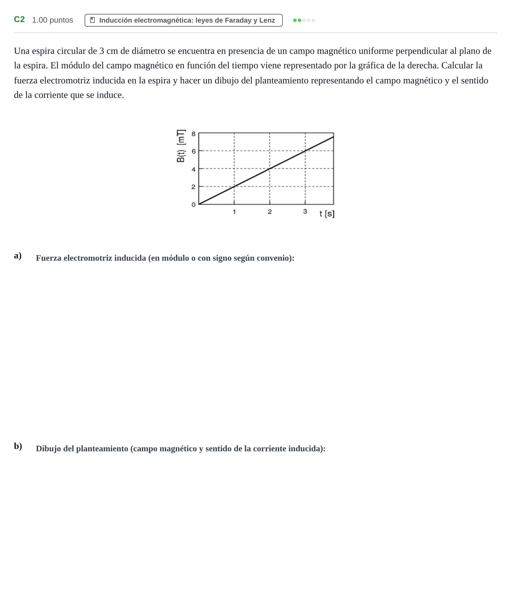 Enunciado: Ejercicio C2 · Física PAU Murcia Extraordinaria 2022