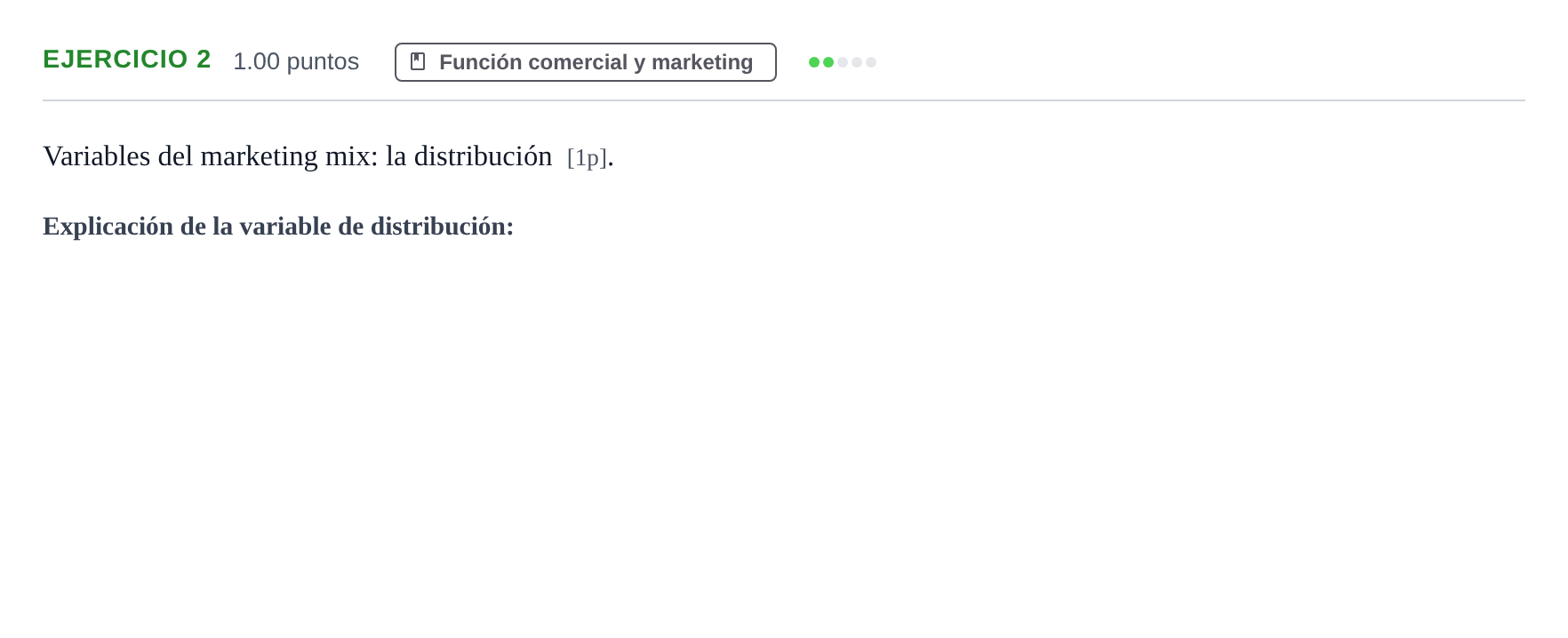 Enunciado: Problema 2 · Empresa y Diseño de Modelos de Negocio PAU Murcia Extraordinaria 2022