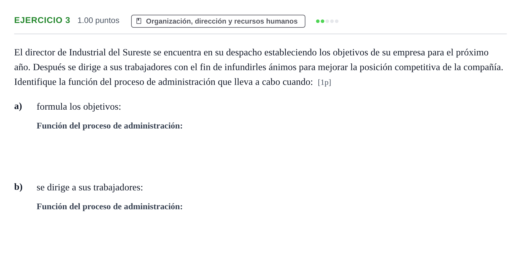 Enunciado: Problema 3 · Empresa y Diseño de Modelos de Negocio PAU Murcia Extraordinaria 2022