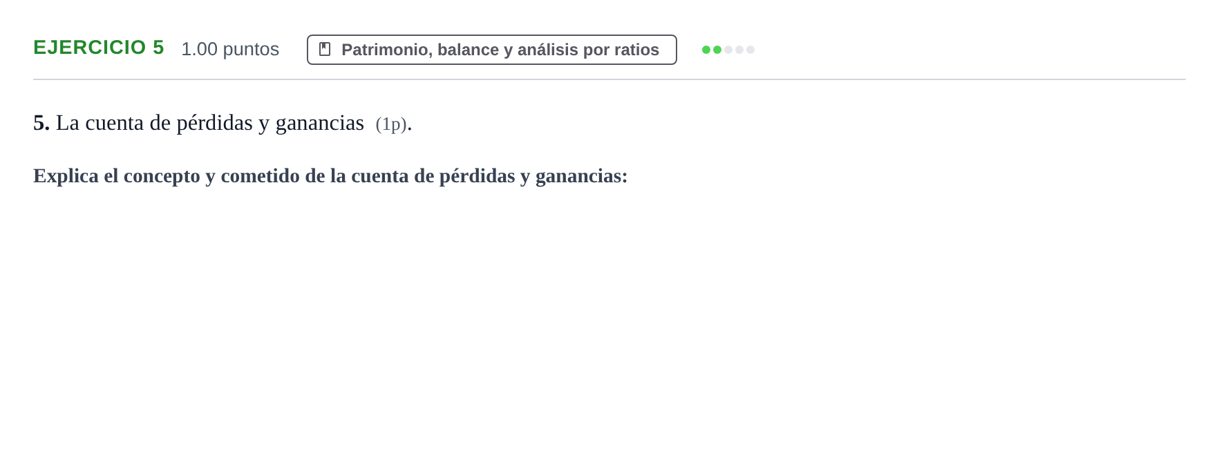 Enunciado: Problema 5 · Empresa y Diseño de Modelos de Negocio PAU Murcia Extraordinaria 2022