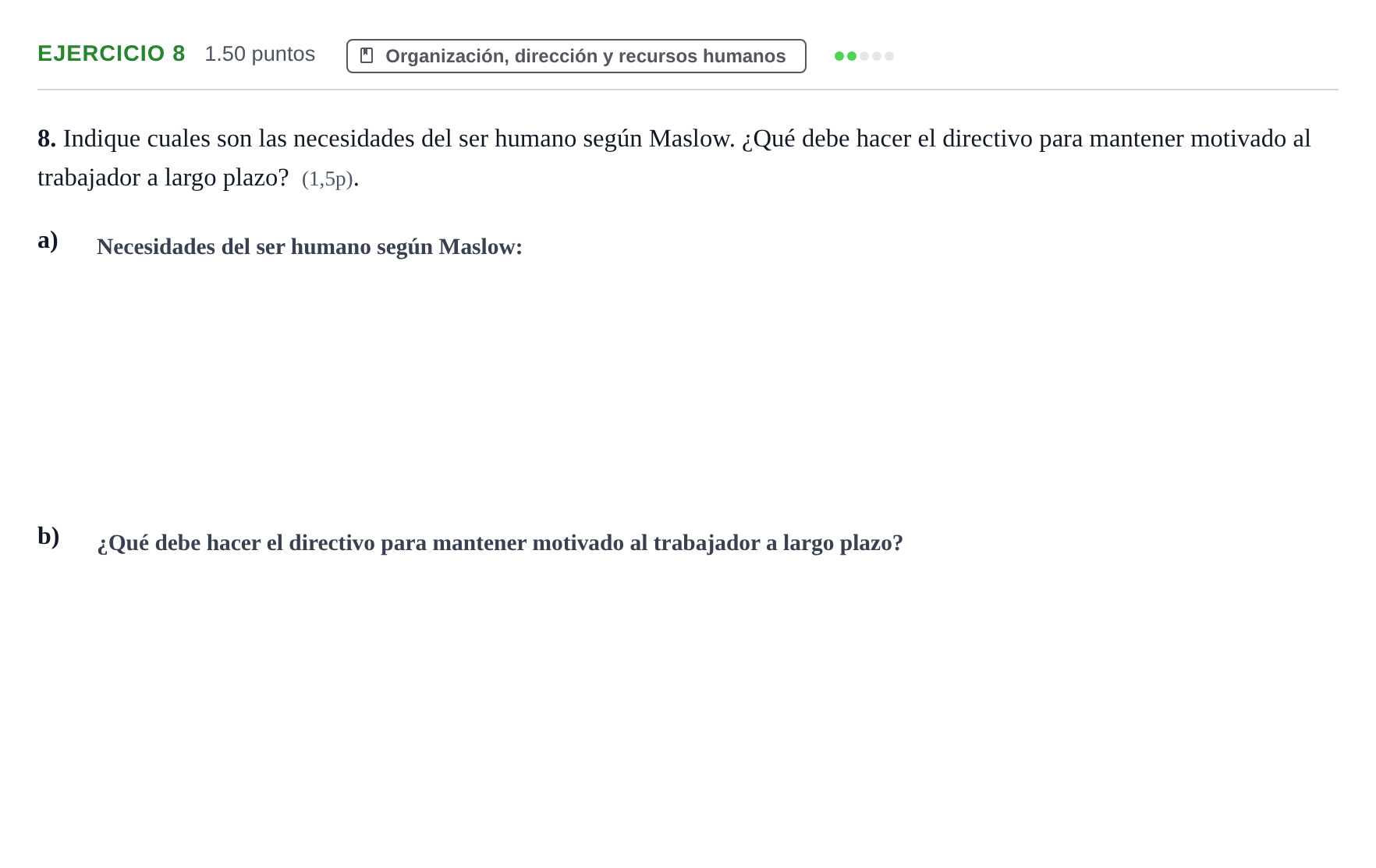 Enunciado: Problema 8 · Empresa y Diseño de Modelos de Negocio PAU Murcia Extraordinaria 2022