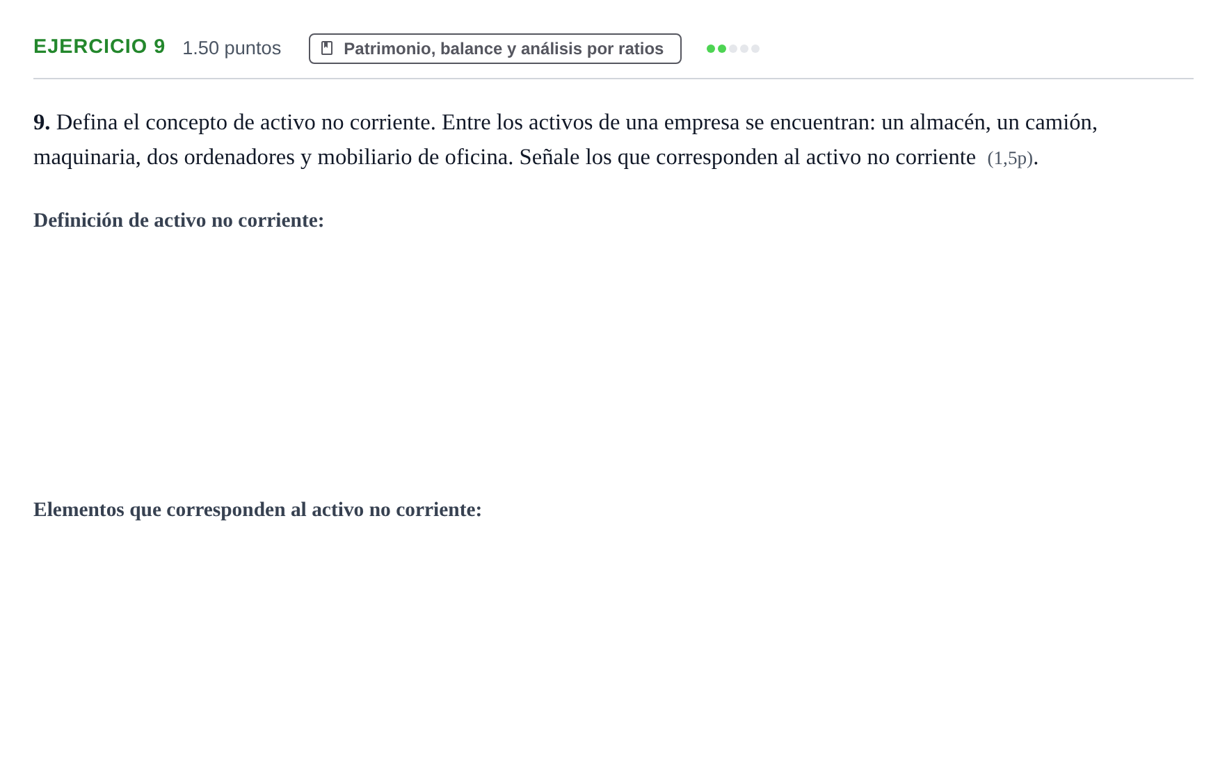 Enunciado: Problema 9 · Empresa y Diseño de Modelos de Negocio PAU Murcia Extraordinaria 2022
