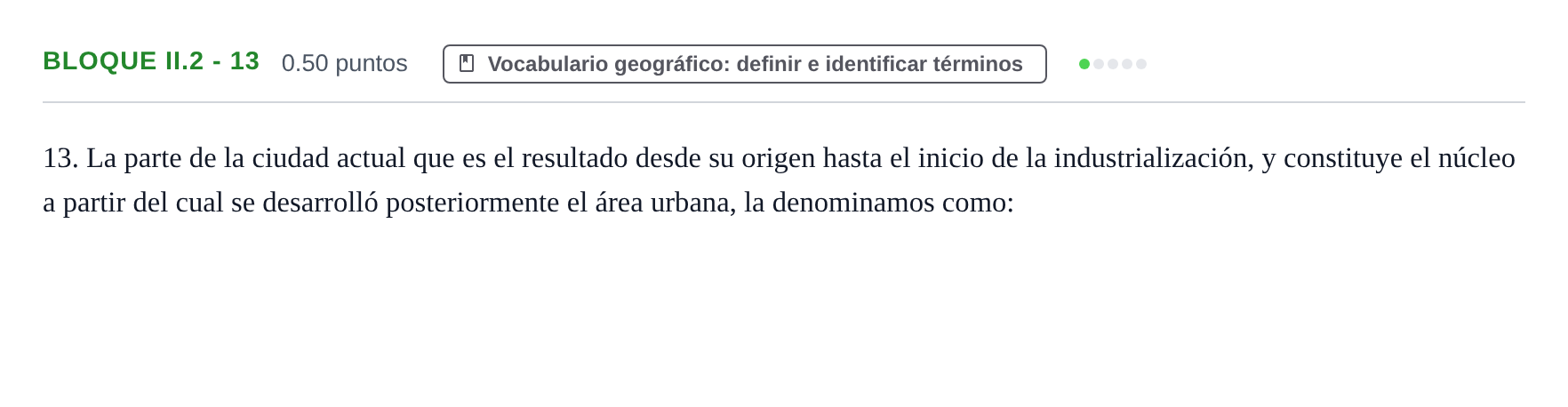 Enunciado: Bloque II.2 - 13 · Geografía PAU Murcia Extraordinaria 2022