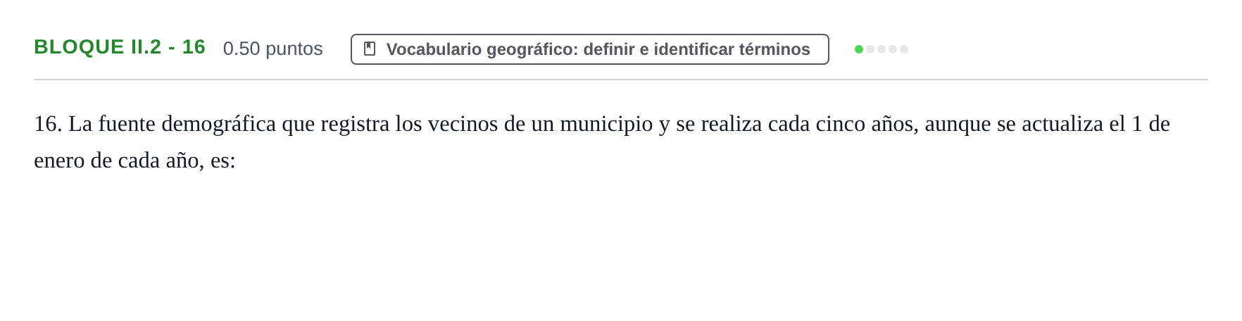 Enunciado: Bloque II.2 - 16 · Geografía PAU Murcia Extraordinaria 2022