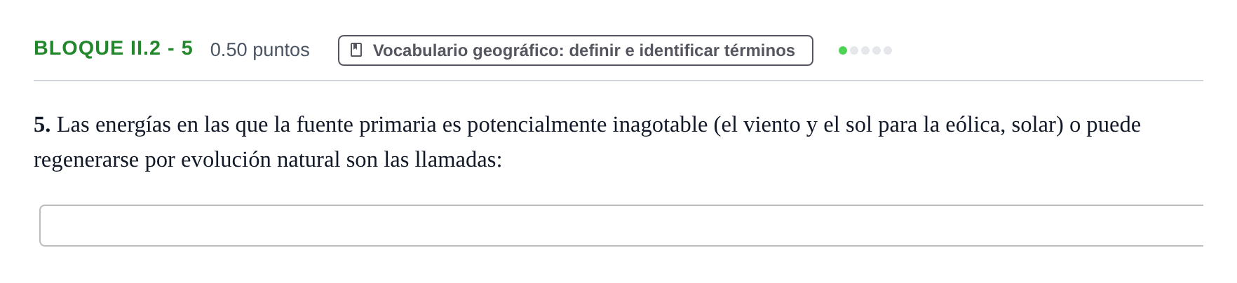 Enunciado: Bloque II.2 - 5 · Geografía PAU Murcia Extraordinaria 2022
