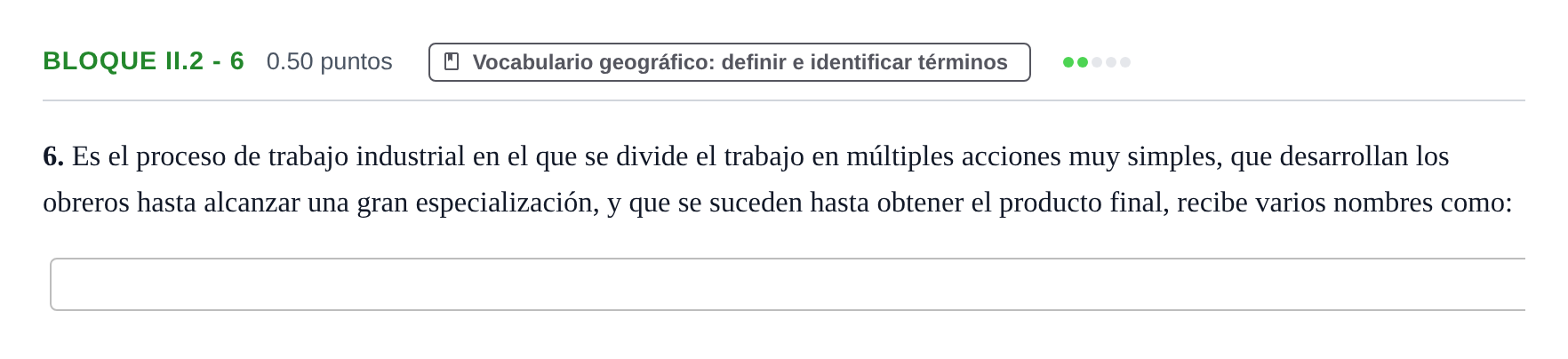 Enunciado: Bloque II.2 - 6 · Geografía PAU Murcia Extraordinaria 2022