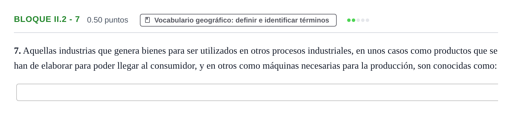 Enunciado: Bloque II.2 - 7 · Geografía PAU Murcia Extraordinaria 2022