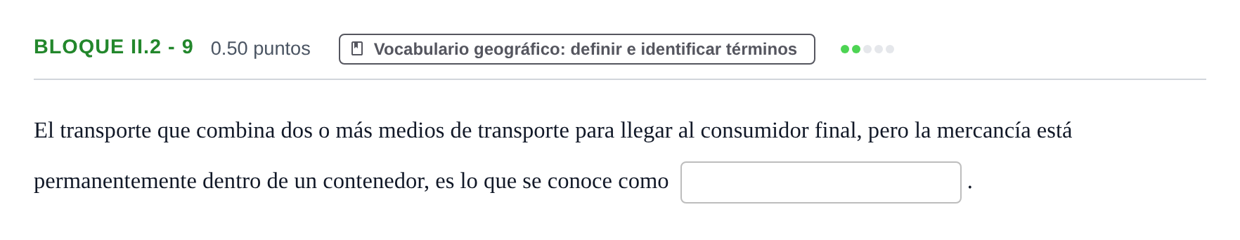 Enunciado: Bloque II.2 - 9 · Geografía PAU Murcia Extraordinaria 2022