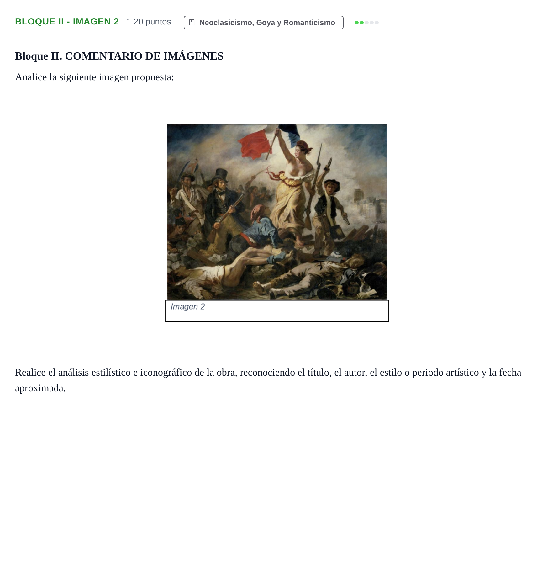 Enunciado: Bloque II - Imagen 2 · Fundamentos Artísticos PAU Murcia Extraordinaria 2022