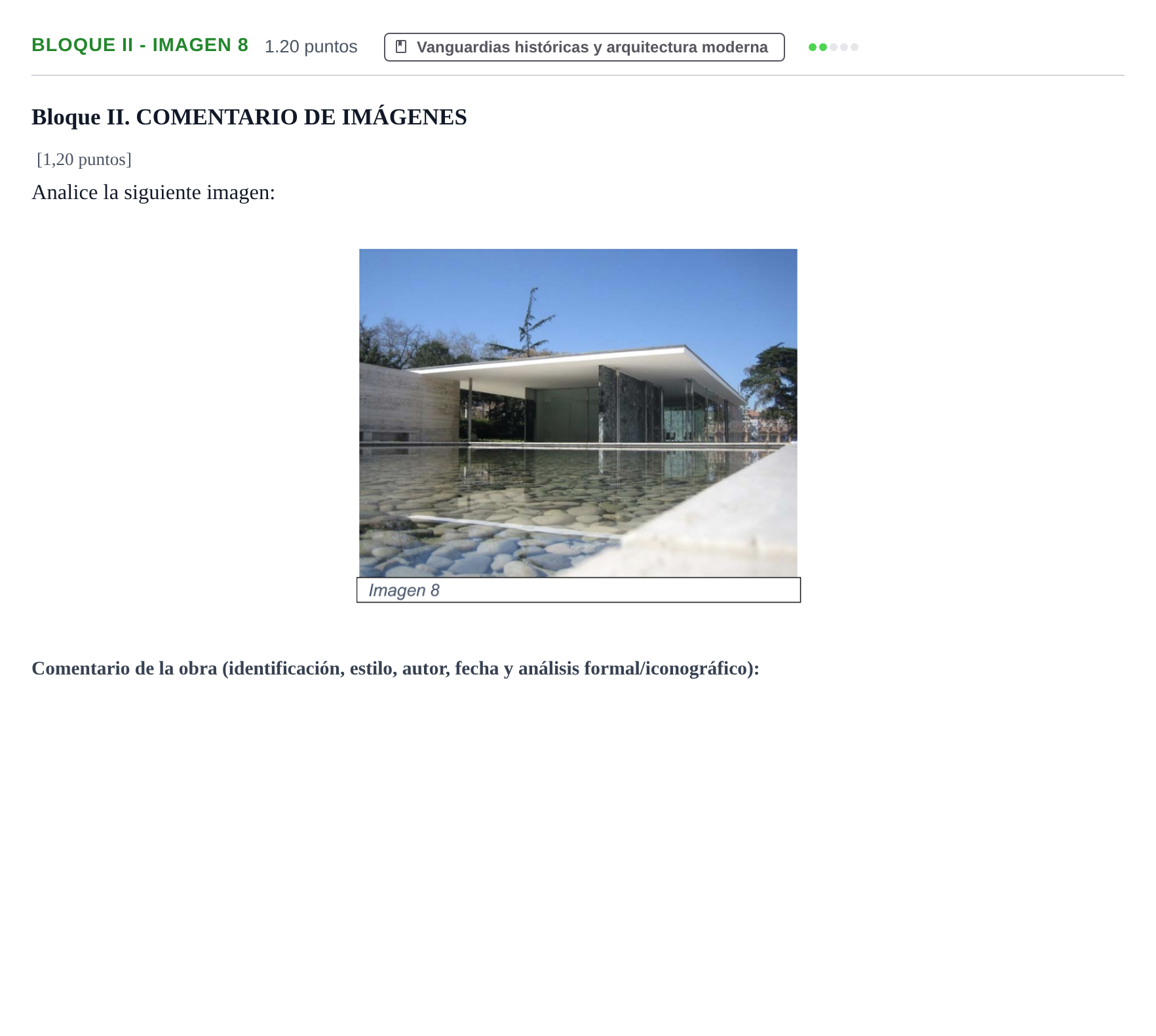 Enunciado: Bloque II - Imagen 8 · Fundamentos Artísticos PAU Murcia Extraordinaria 2022