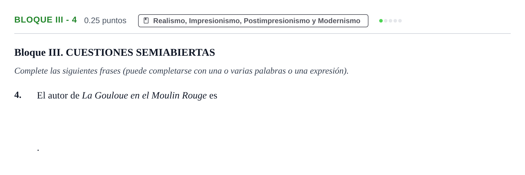 Enunciado: Bloque III - 4 · Fundamentos Artísticos PAU Murcia Extraordinaria 2022