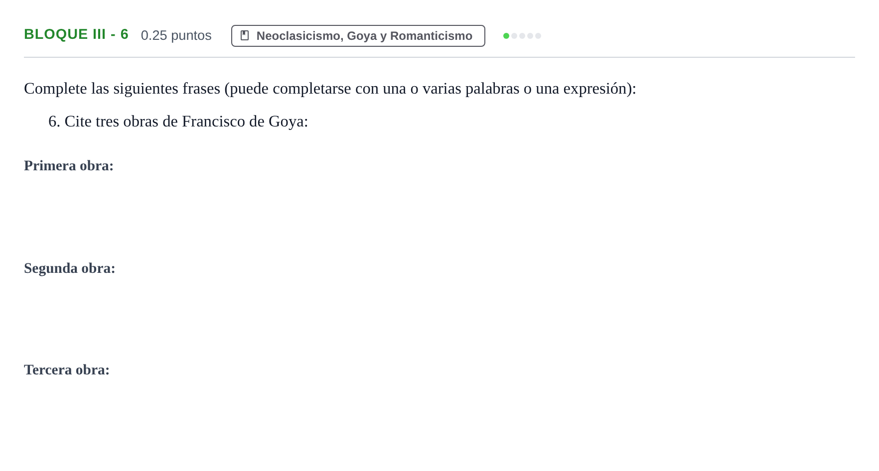 Enunciado: Bloque III - 6 · Fundamentos Artísticos PAU Murcia Extraordinaria 2022