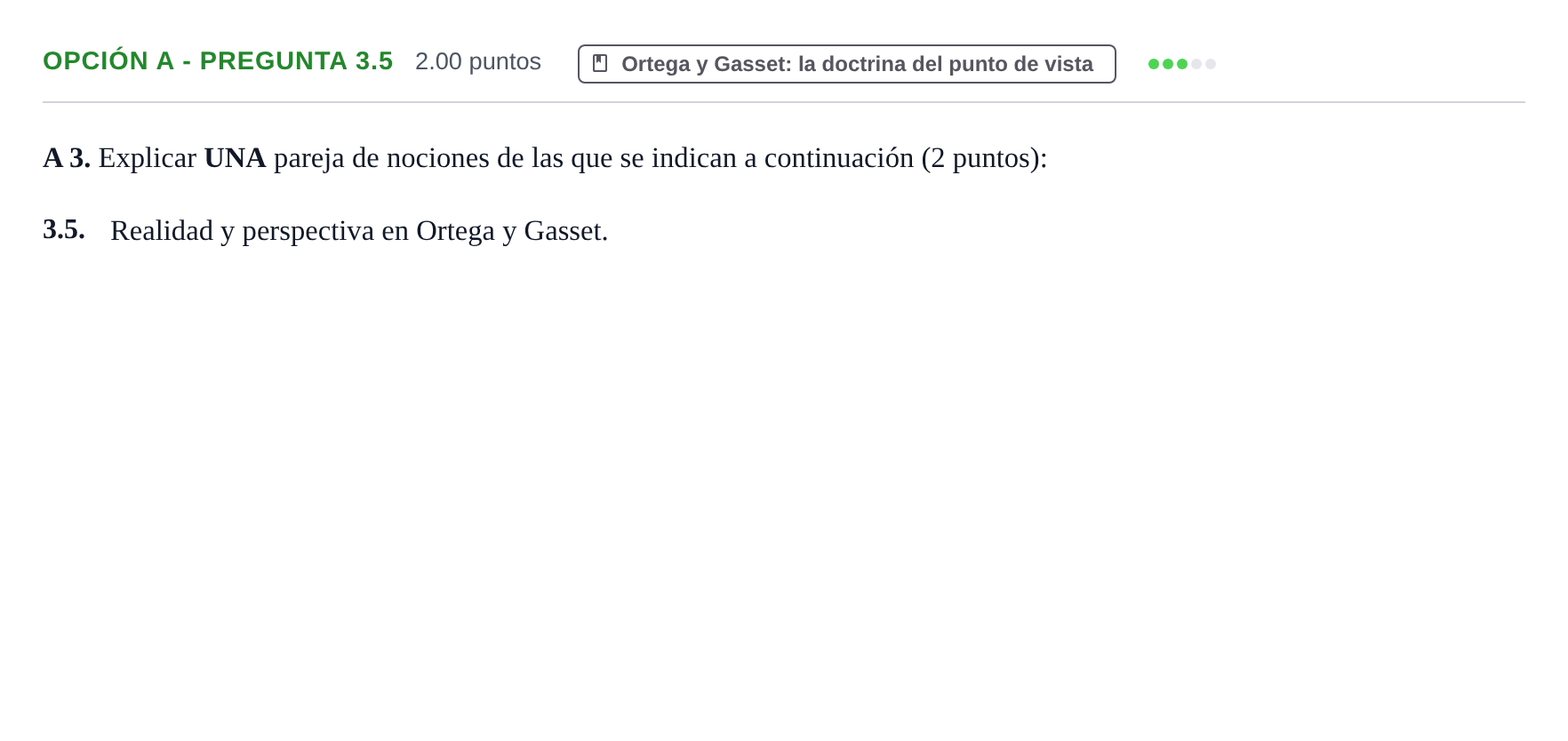 Enunciado: Opción A - Pregunta 3.5 · Historia de la Filosofía PAU Murcia Extraordinaria 2022
