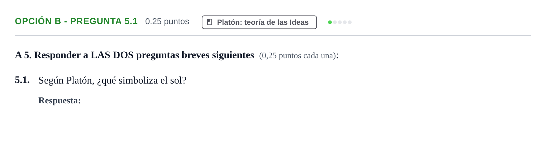 Enunciado: Opción B - Pregunta 5.1 · Historia de la Filosofía PAU Murcia Extraordinaria 2022