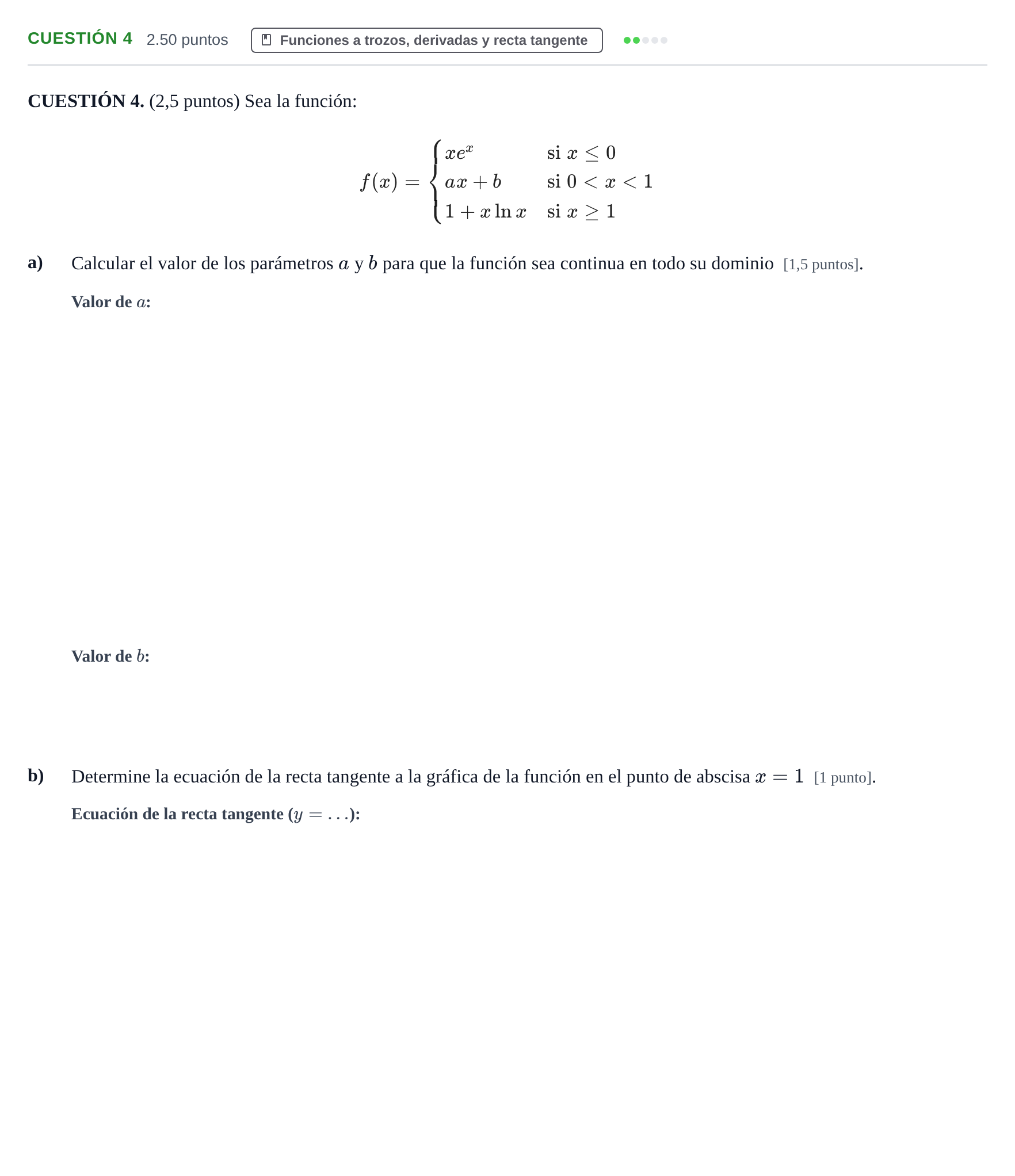 Enunciado: Cuestión 4 · Matemáticas aplicadas a las Ciencias Sociales II PAU Murcia Extraordinaria 2022
