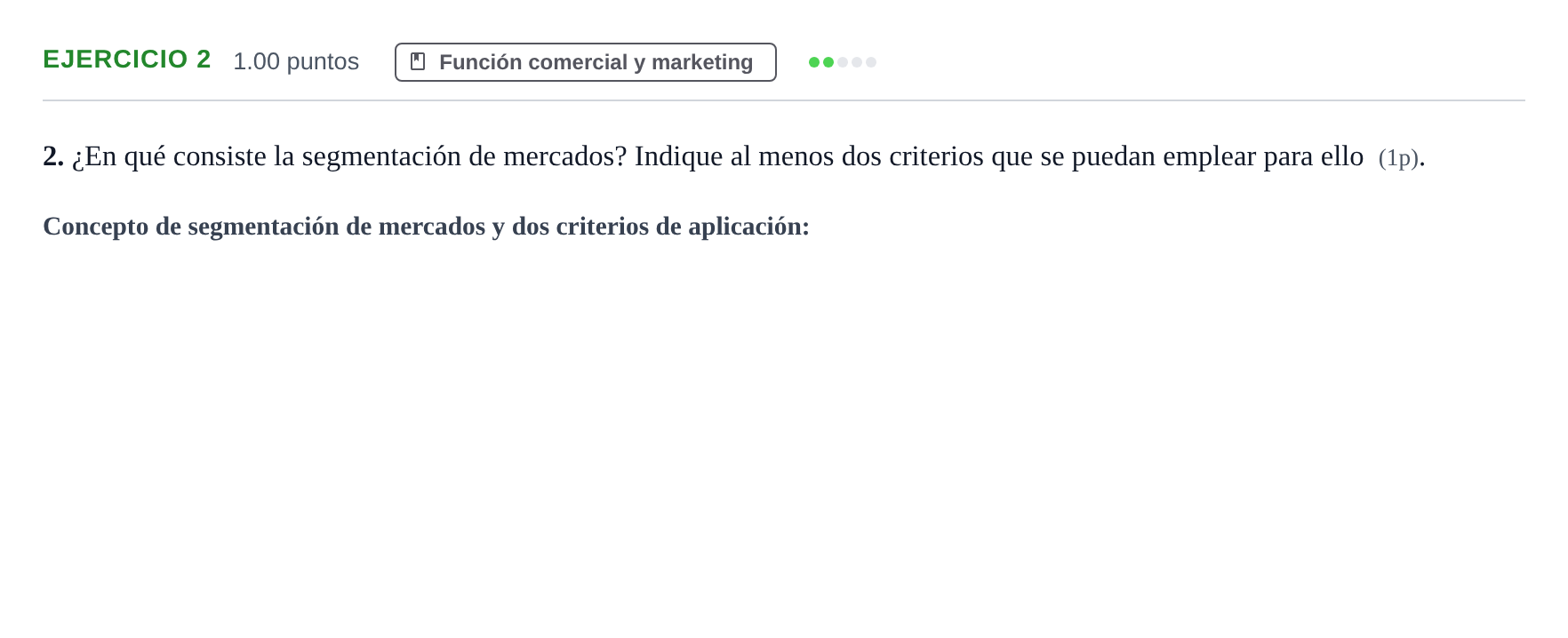 Enunciado: Problema 2 · Empresa y Diseño de Modelos de Negocio PAU Murcia Ordinaria 2021