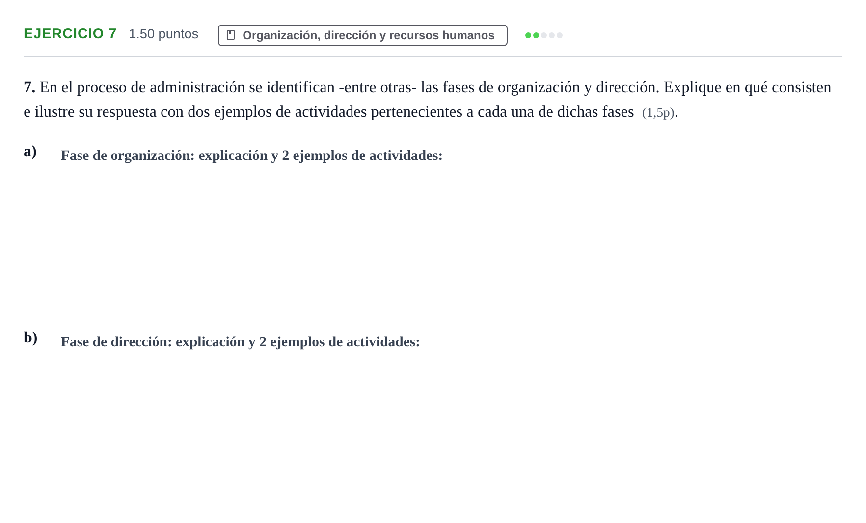 Enunciado: Problema 7 · Empresa y Diseño de Modelos de Negocio PAU Murcia Ordinaria 2021