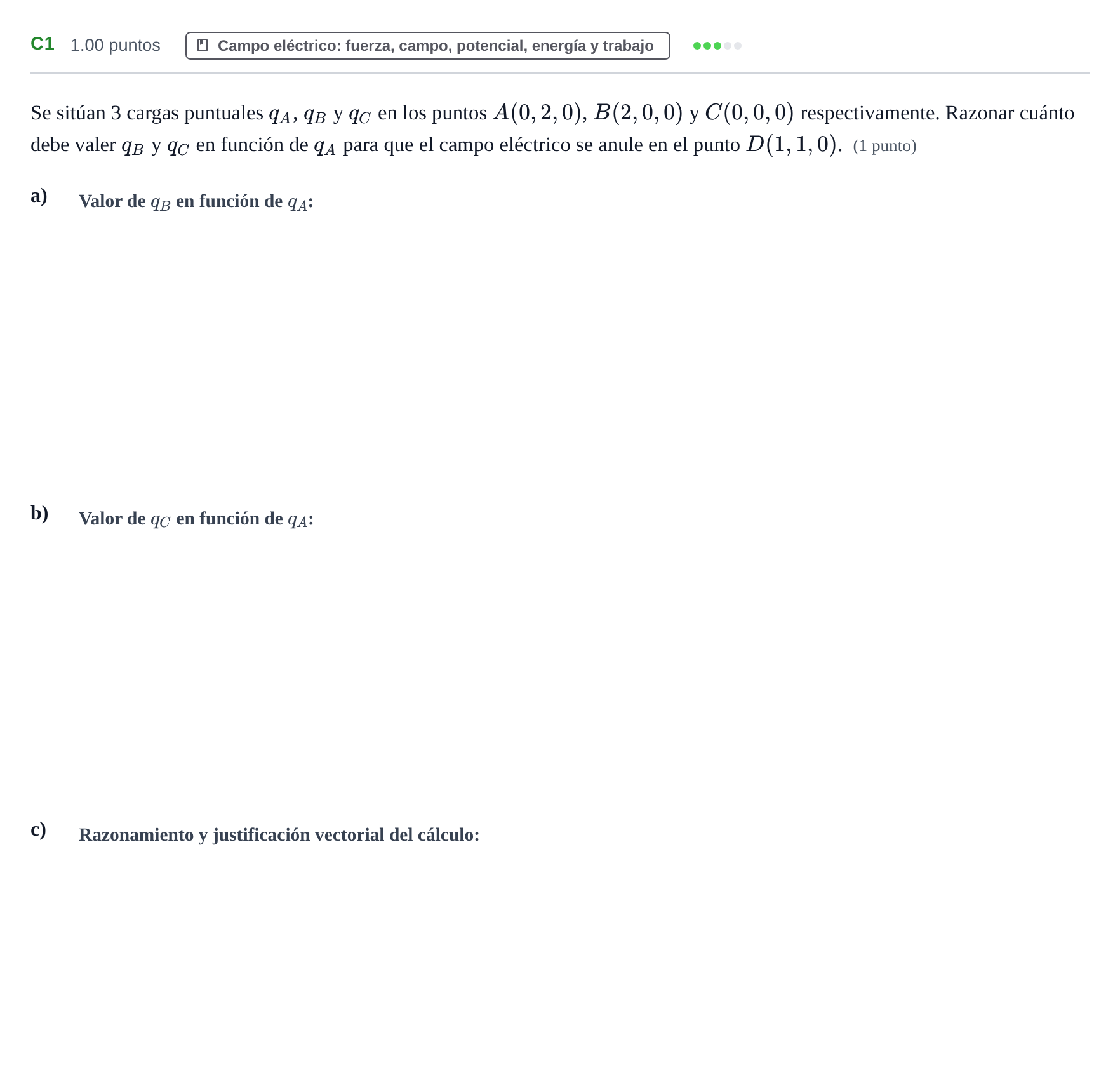 Enunciado: Ejercicio C1 · Física PAU Murcia Ordinaria 2021