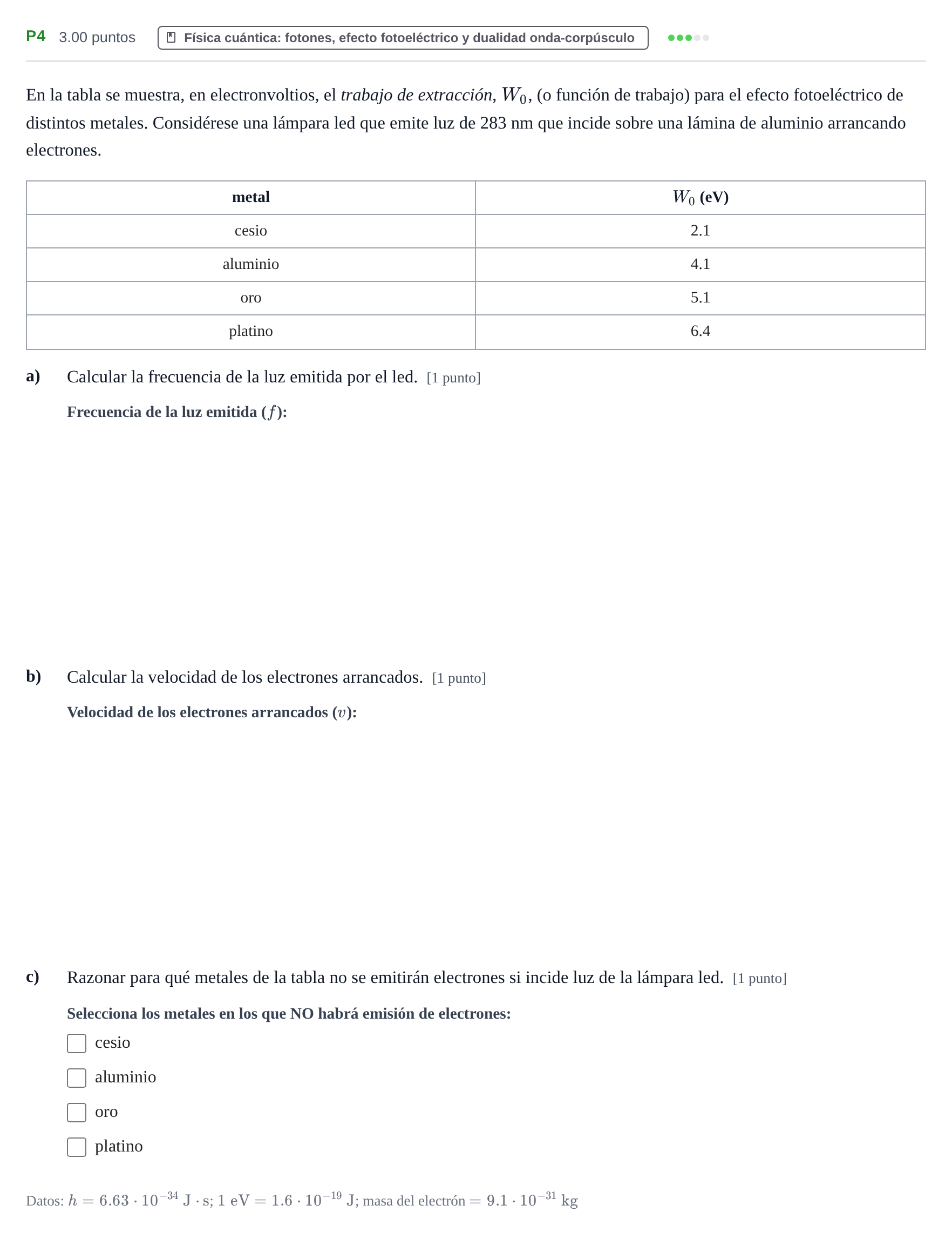 Enunciado: Ejercicio P4 · Física PAU Murcia Ordinaria 2021