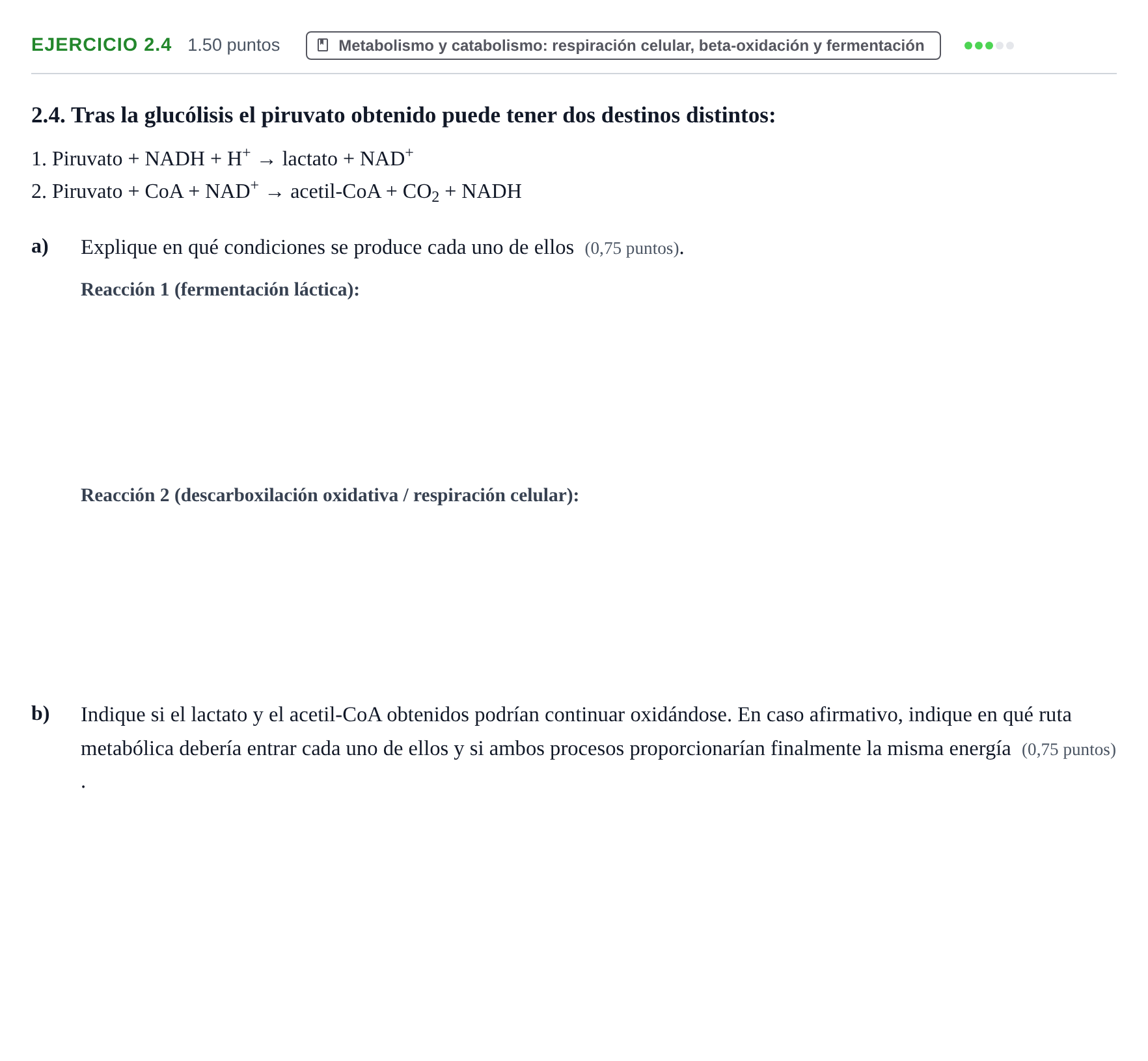 Enunciado: Ejercicio 2.4 · Biología PAU Murcia Ordinaria 2021