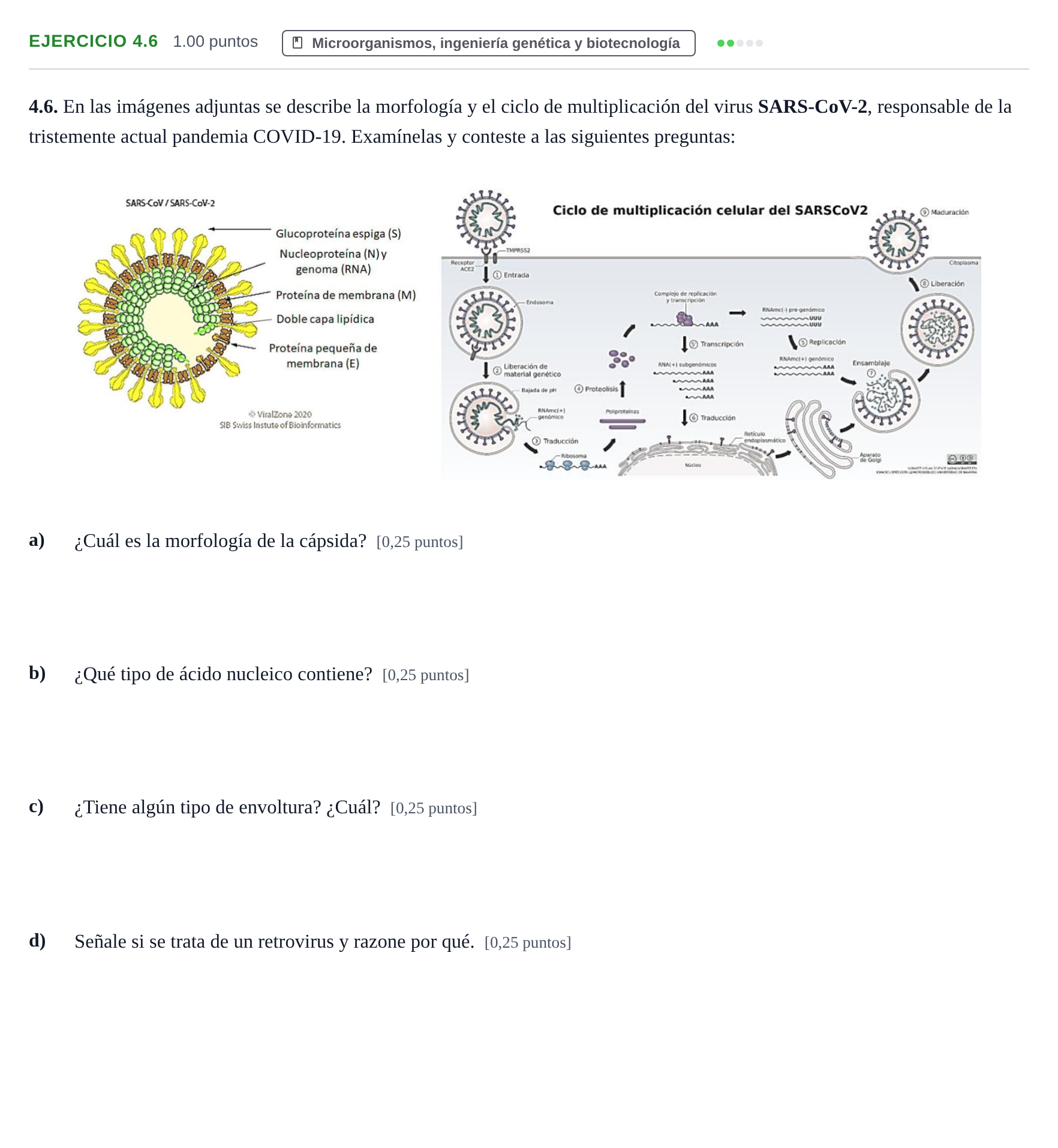 Enunciado: Ejercicio 4.6 · Biología PAU Murcia Ordinaria 2021