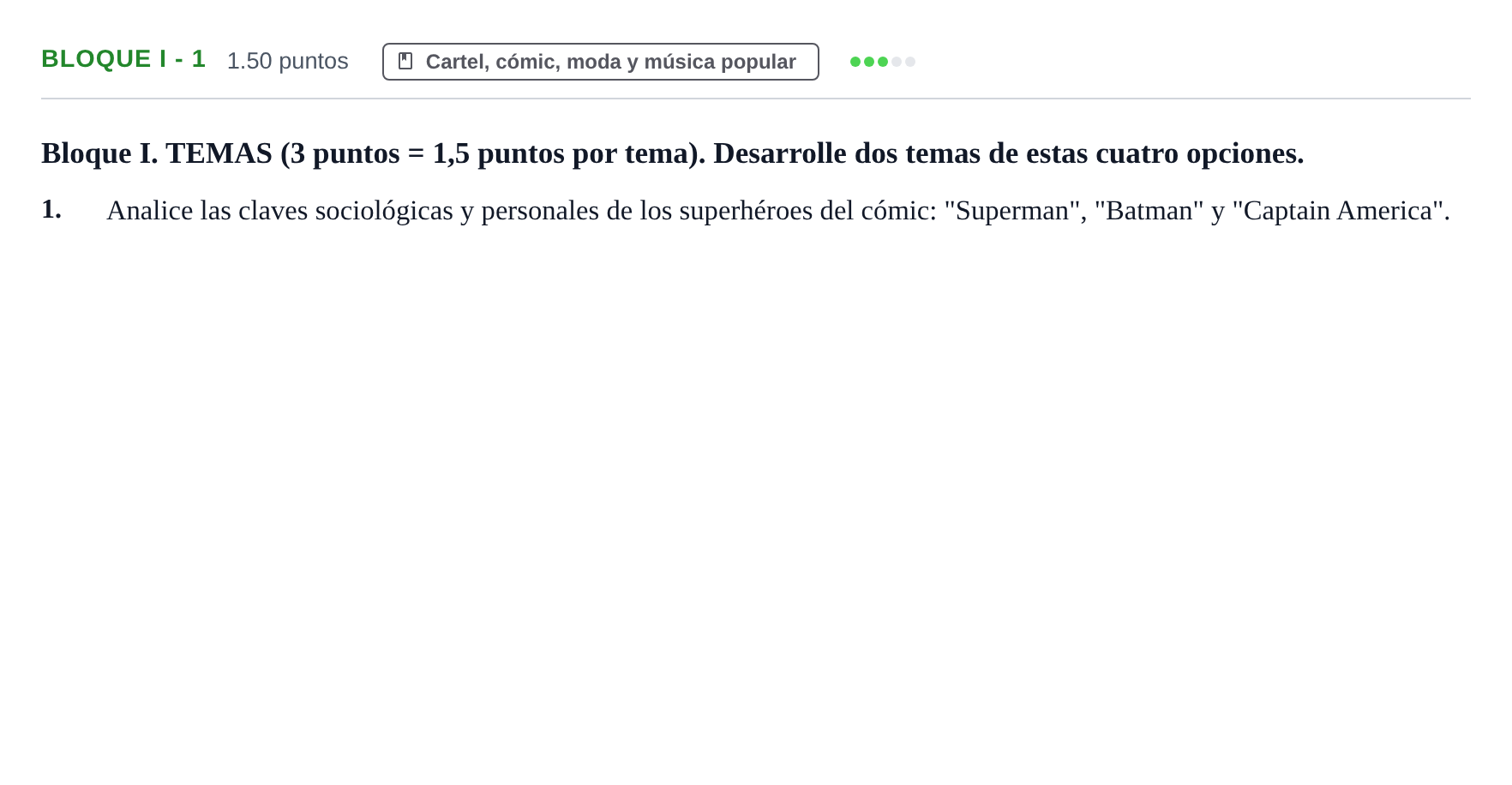 Enunciado: Bloque I - 1 · Fundamentos Artísticos PAU Murcia Ordinaria 2021