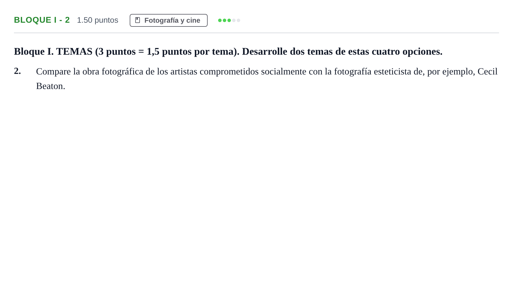 Enunciado: Bloque I - 2 · Fundamentos Artísticos PAU Murcia Ordinaria 2021