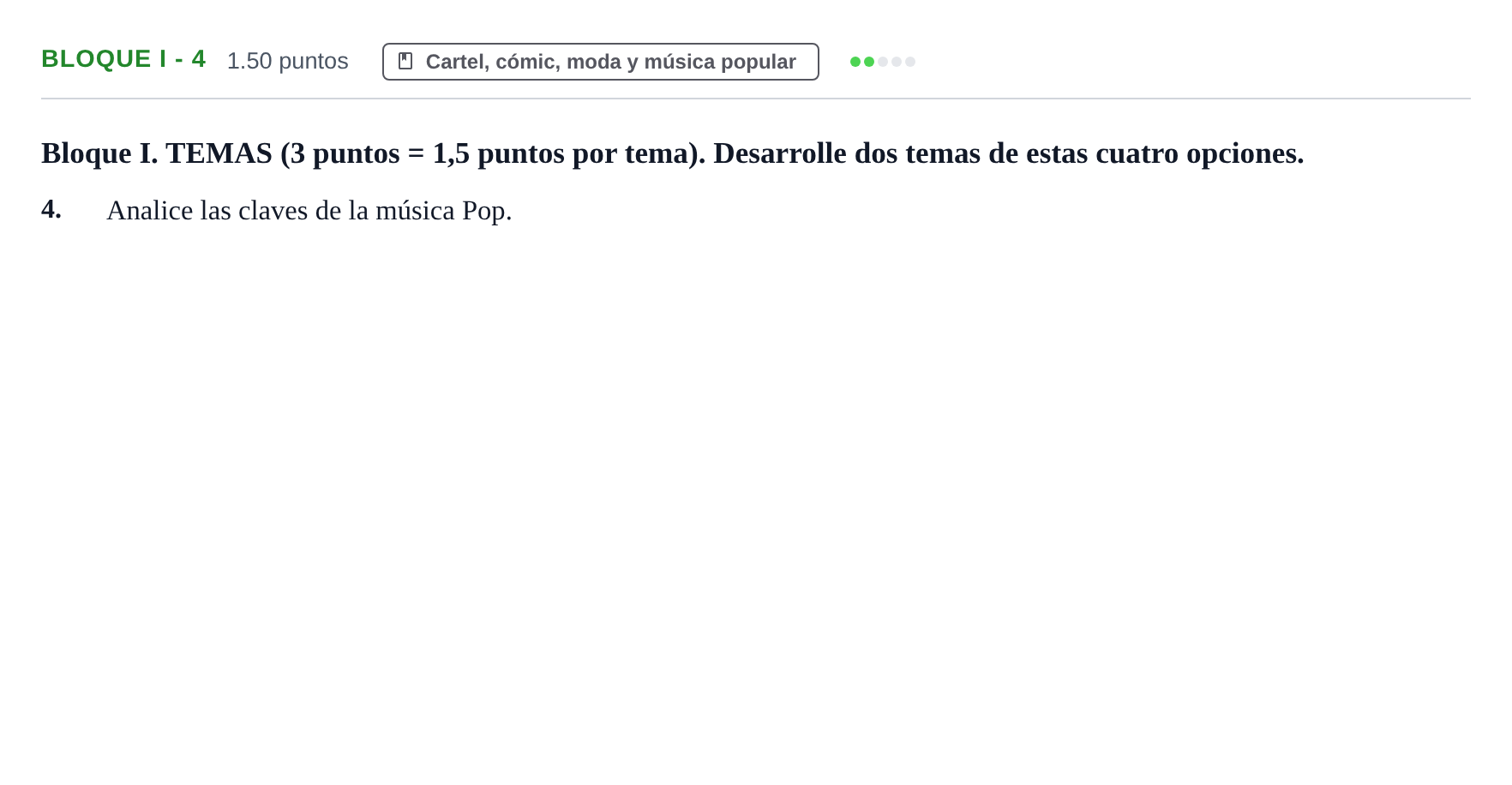 Enunciado: Bloque I - 4 · Fundamentos Artísticos PAU Murcia Ordinaria 2021