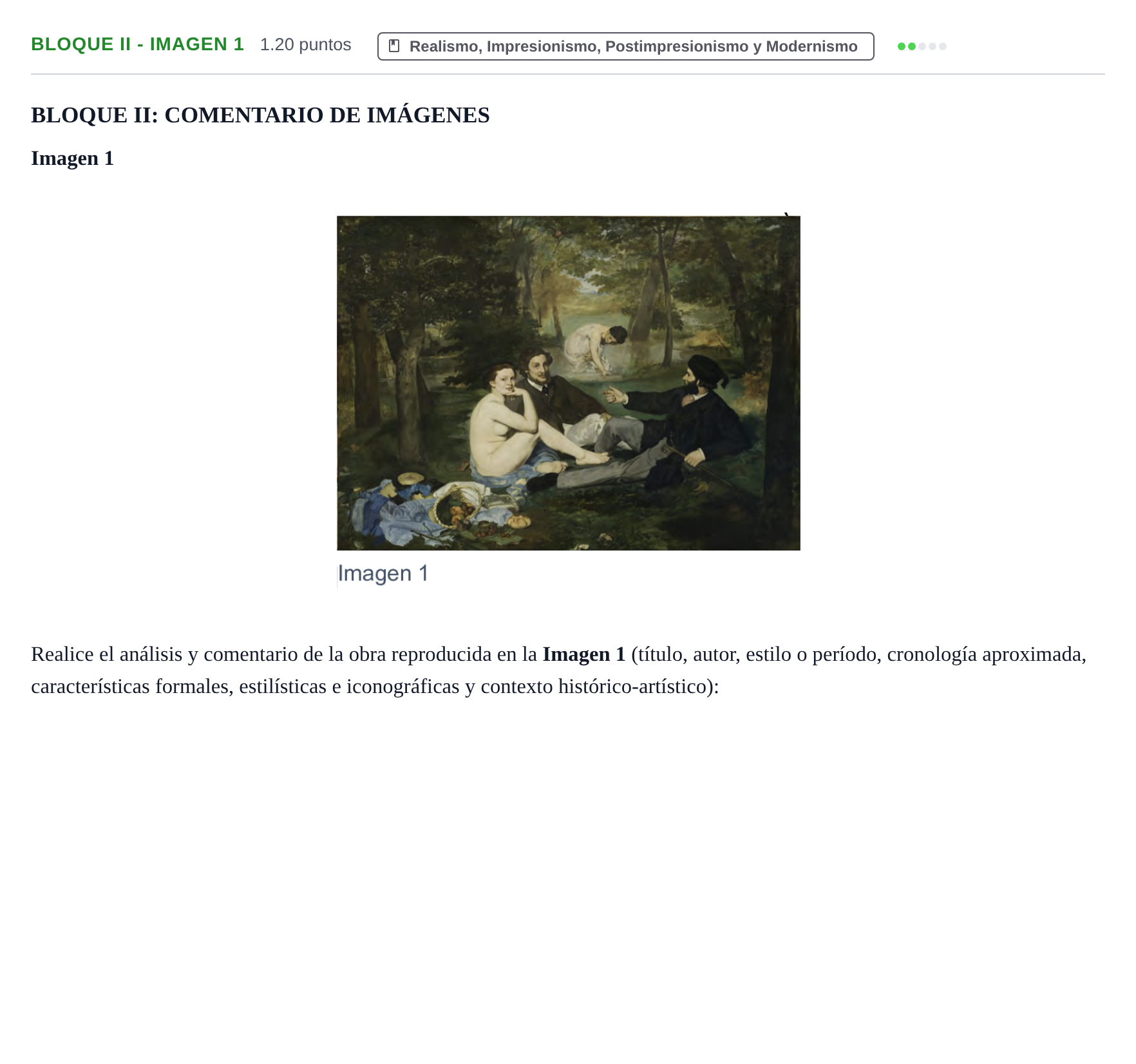Enunciado: Bloque II - Imagen 1 · Fundamentos Artísticos PAU Murcia Ordinaria 2021