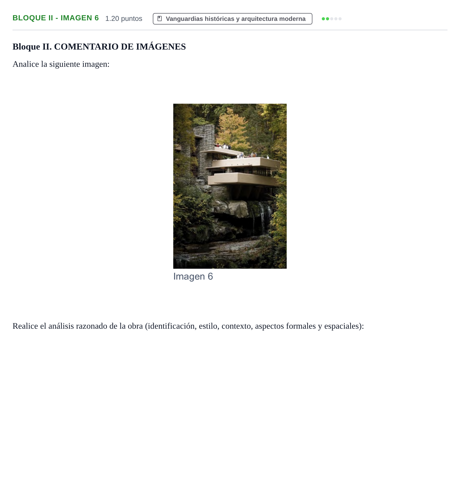 Enunciado: Bloque II - Imagen 6 · Fundamentos Artísticos PAU Murcia Ordinaria 2021