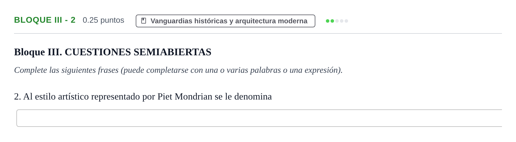 Enunciado: Bloque III - 2 · Fundamentos Artísticos PAU Murcia Ordinaria 2021