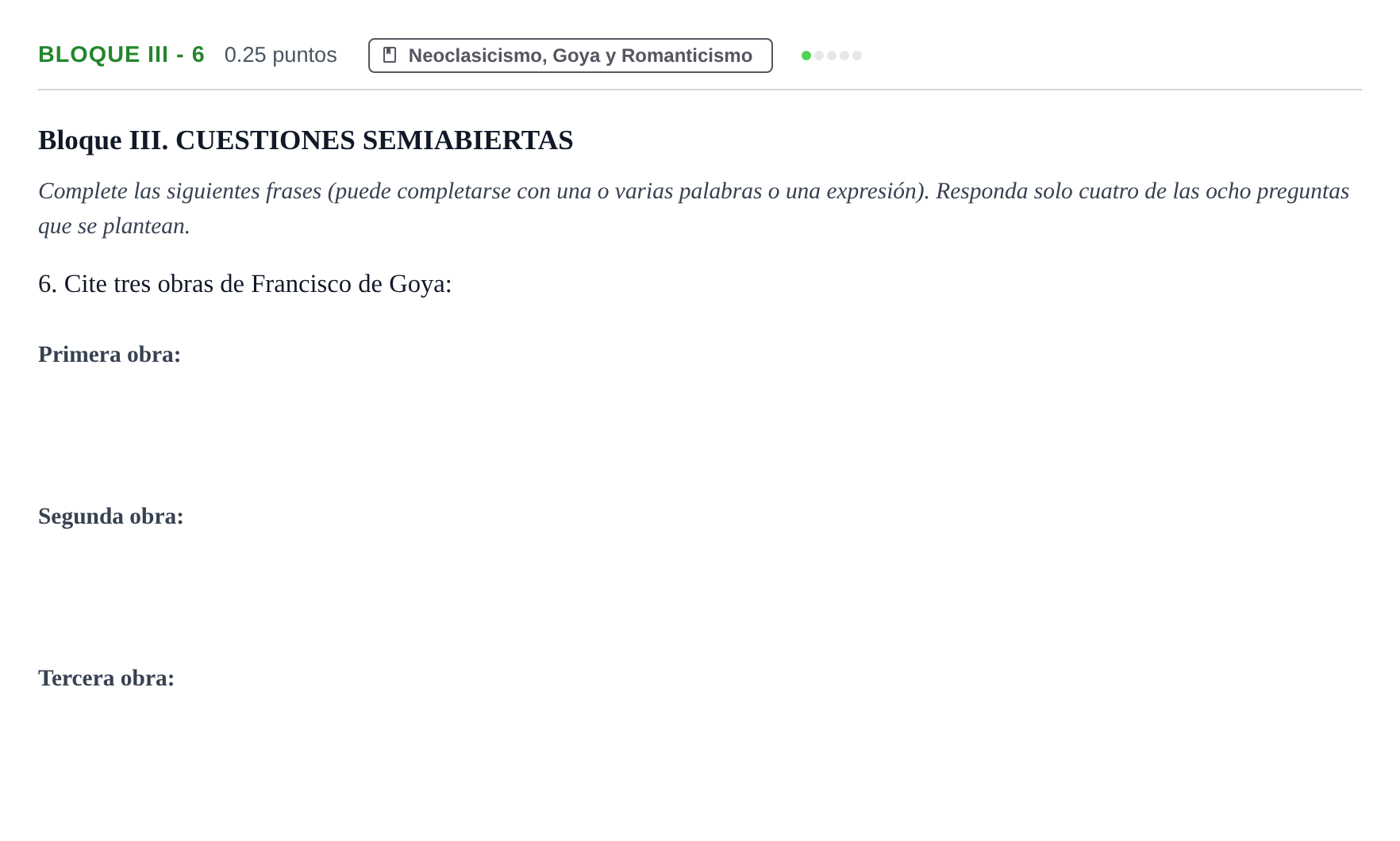 Enunciado: Bloque III - 6 · Fundamentos Artísticos PAU Murcia Ordinaria 2021