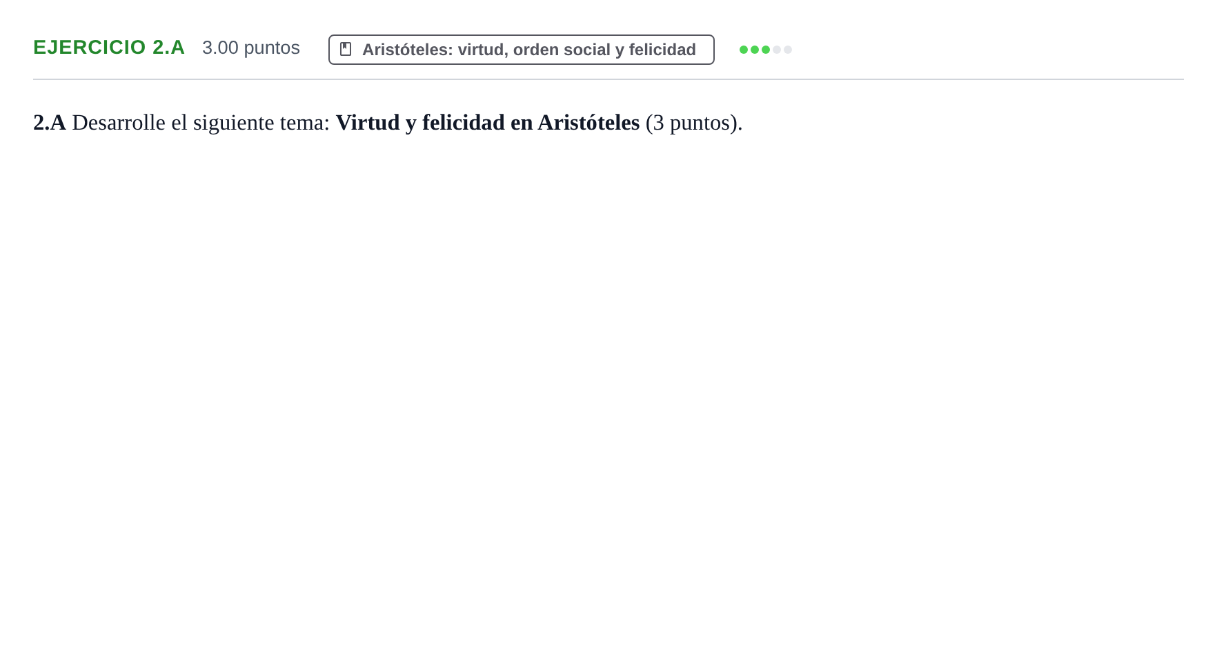 Enunciado: Ejercicio 2.A · Historia de la Filosofía PAU Murcia Ordinaria 2021