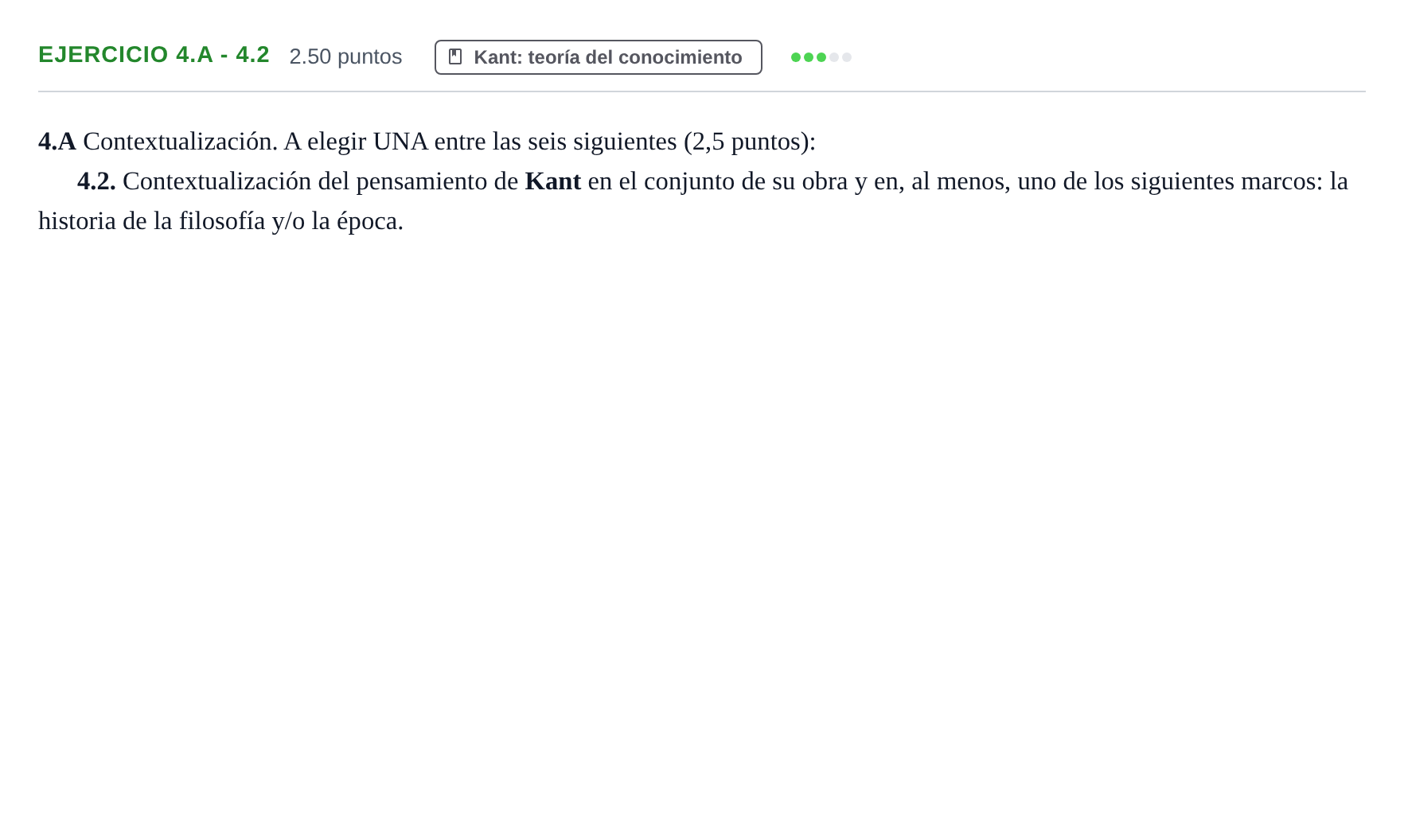 Enunciado: Ejercicio 4.A - 4.2 · Historia de la Filosofía PAU Murcia Ordinaria 2021