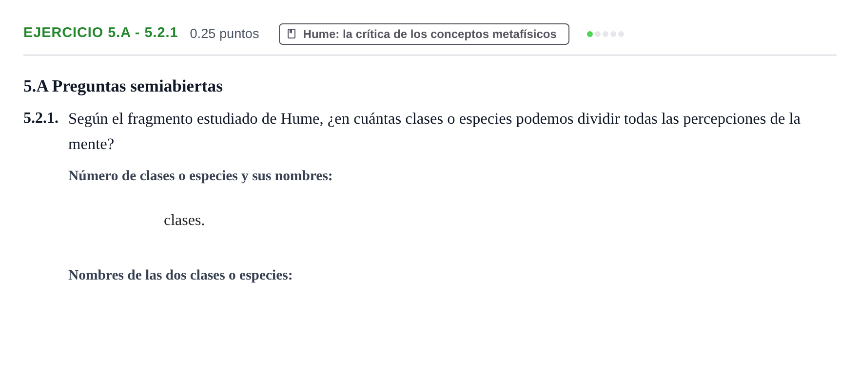 Enunciado: Ejercicio 5.A - 5.2.1 · Historia de la Filosofía PAU Murcia Ordinaria 2021